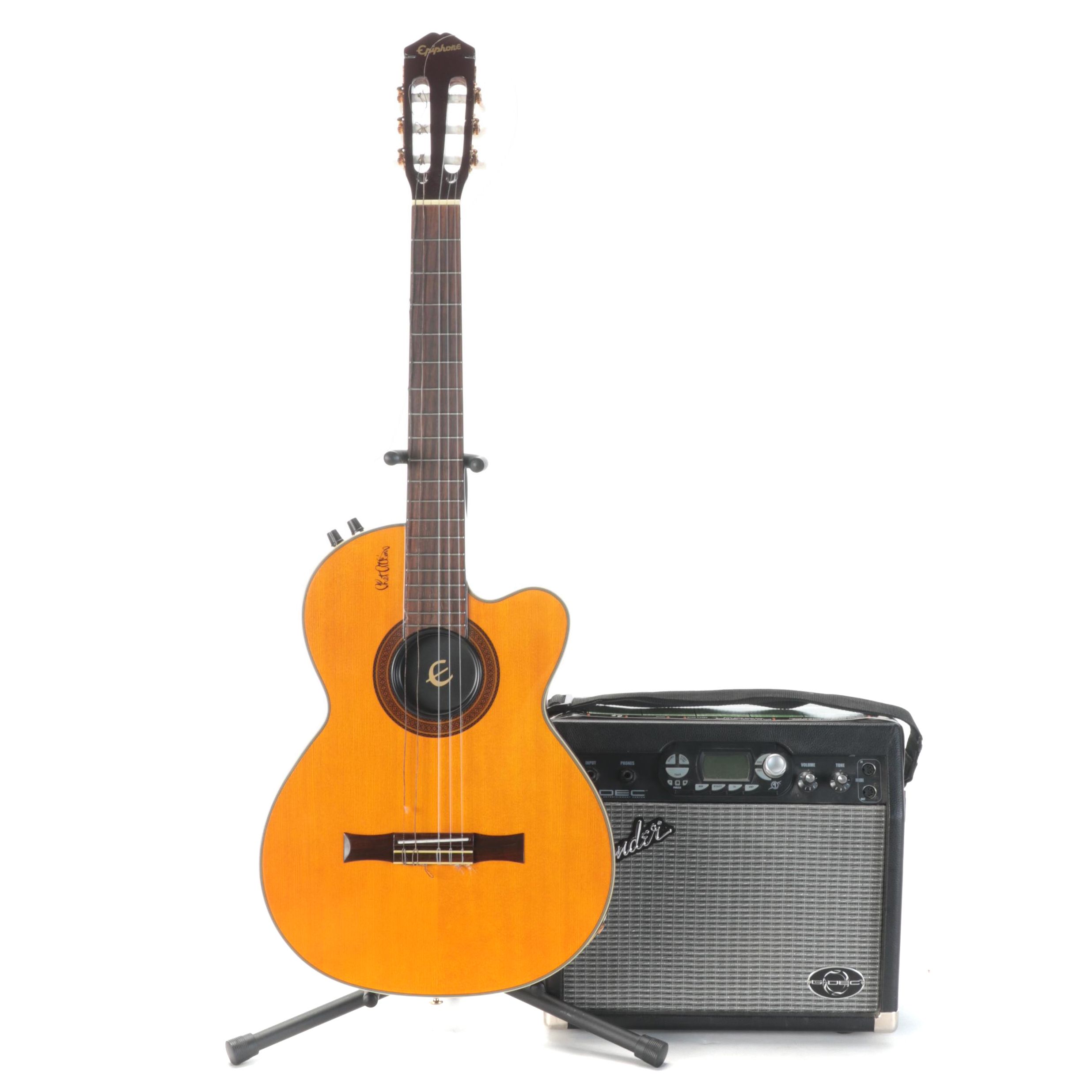 Epiphone Chet Atkins Acoustic Electric Guitar with Fender G-DEC Amp