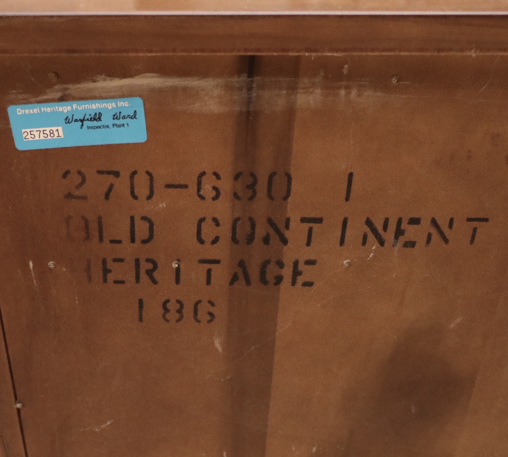 Drexel Heritage "Old Continent" Walnut King Headboard and Nightstands