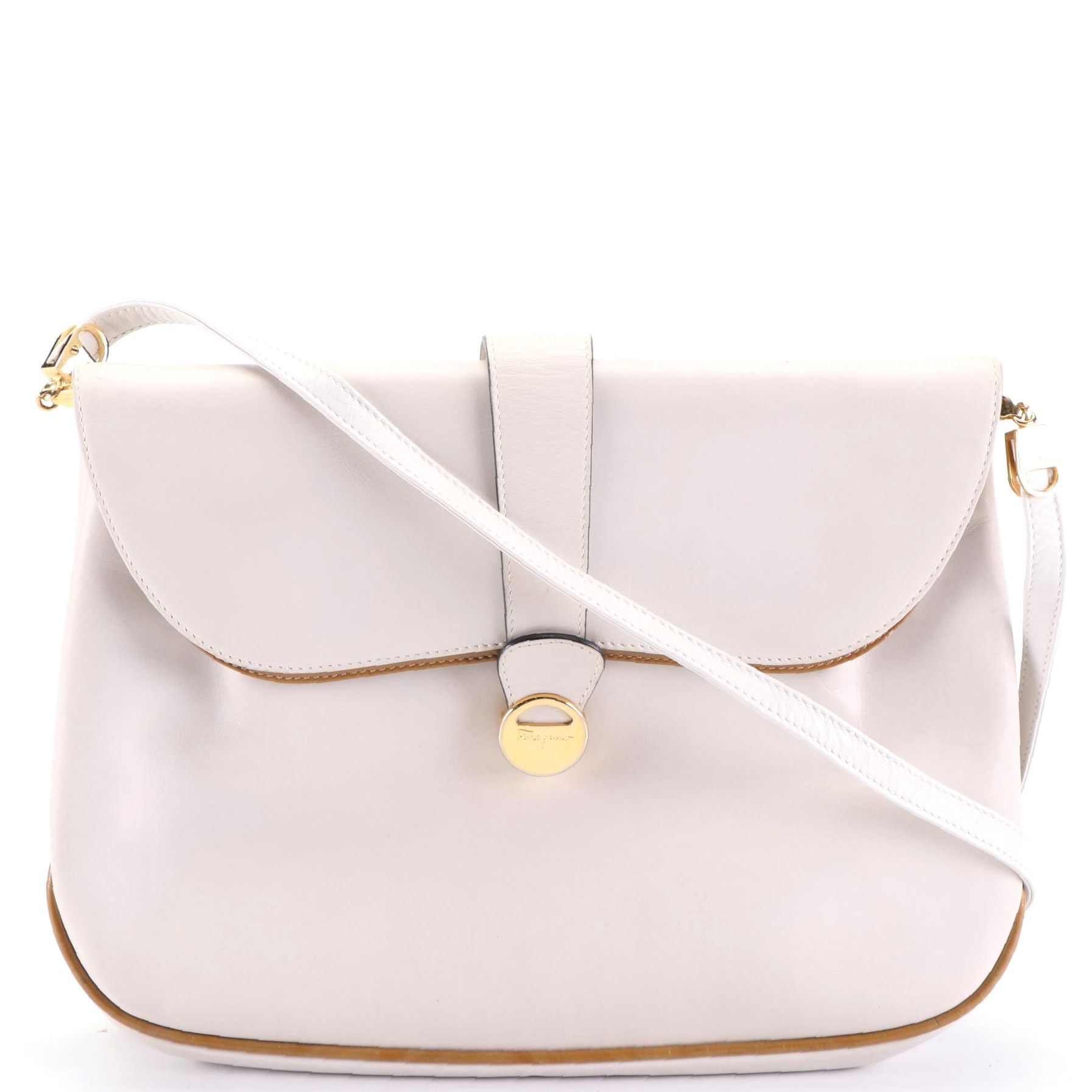 Salvatore Ferragamo Front Flap Leather Crossbody Bag