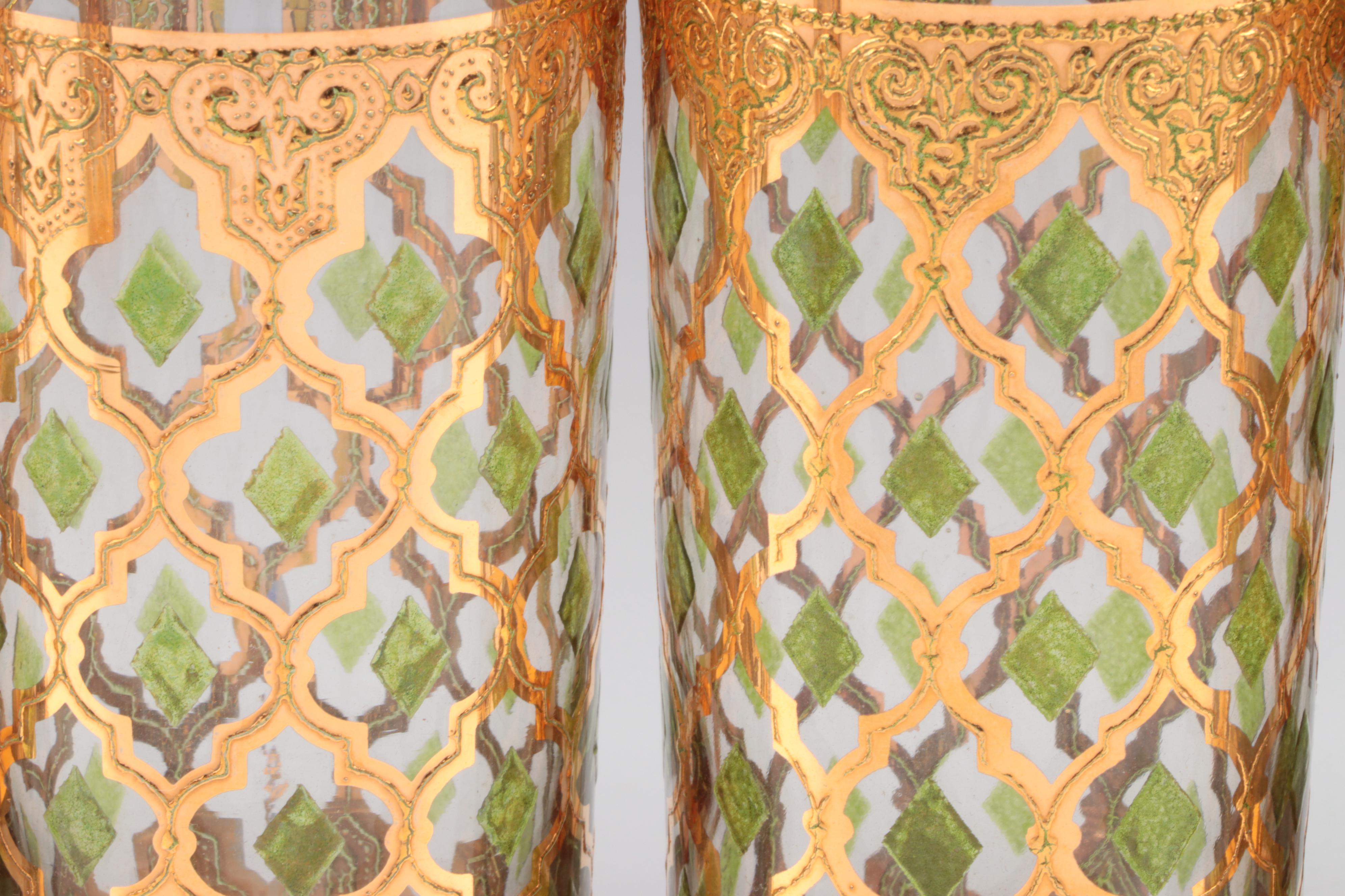 Culver "Valencia" Old Fashioned Glasses and Highball Glasses, Mid-20th Century