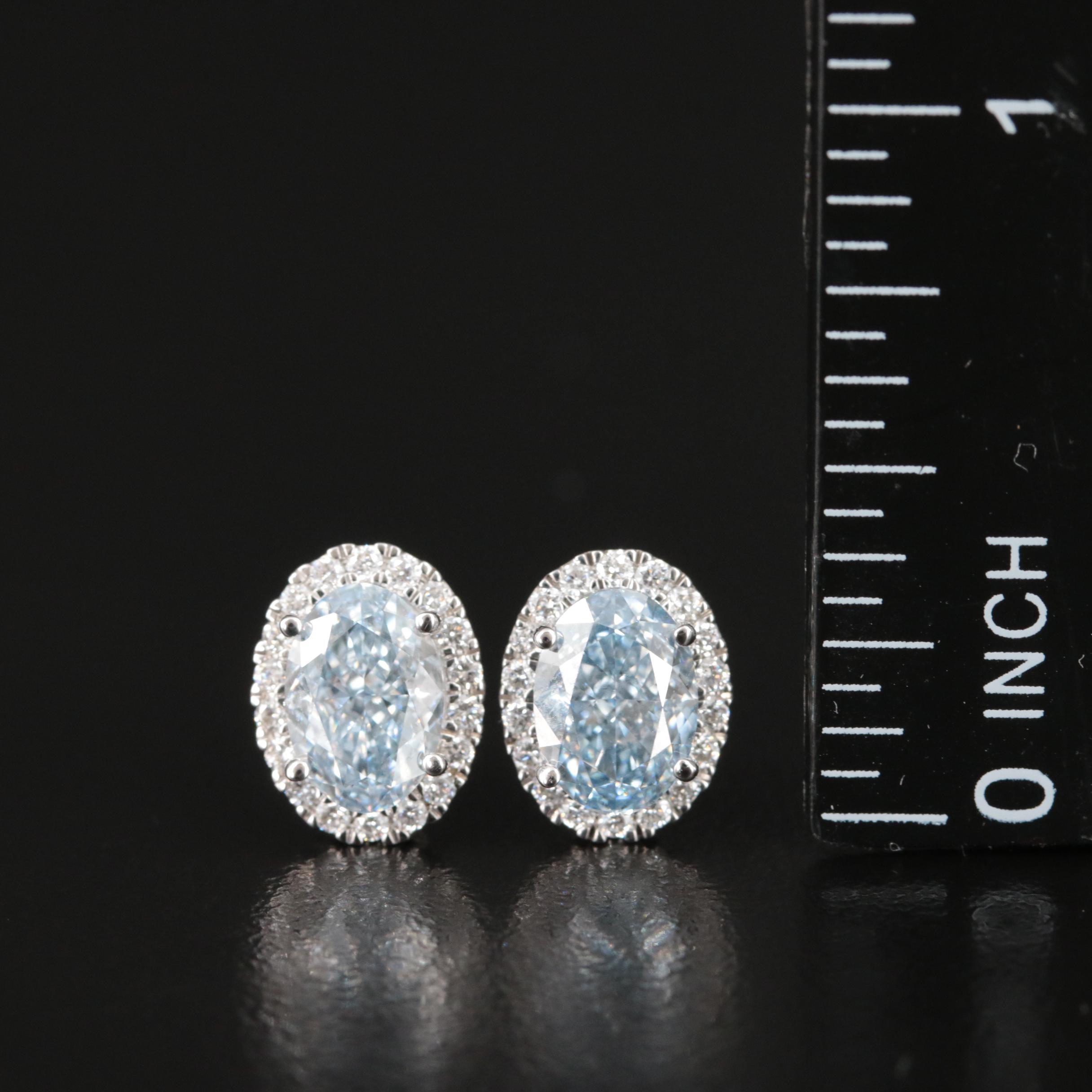 14K 2.98 CTW Lab Grown Diamond Earrings
