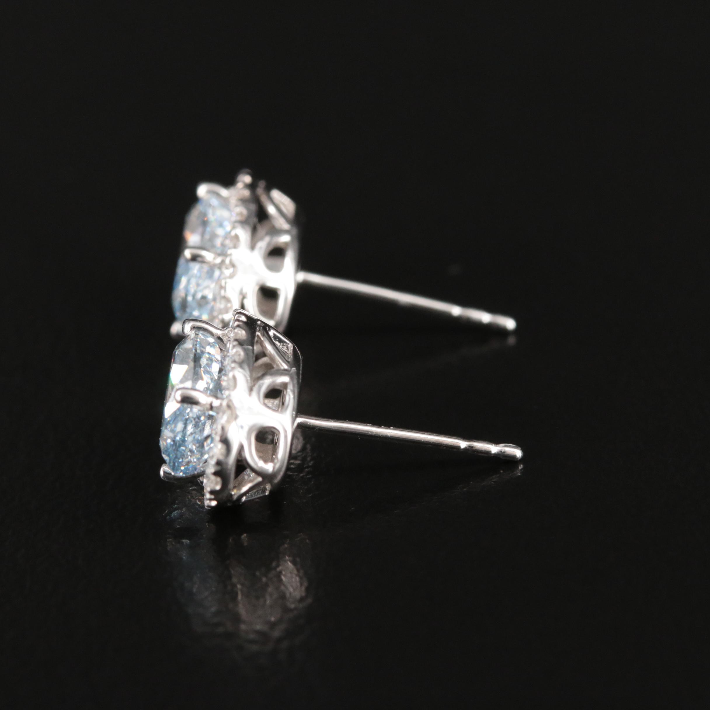 14K 2.98 CTW Lab Grown Diamond Earrings