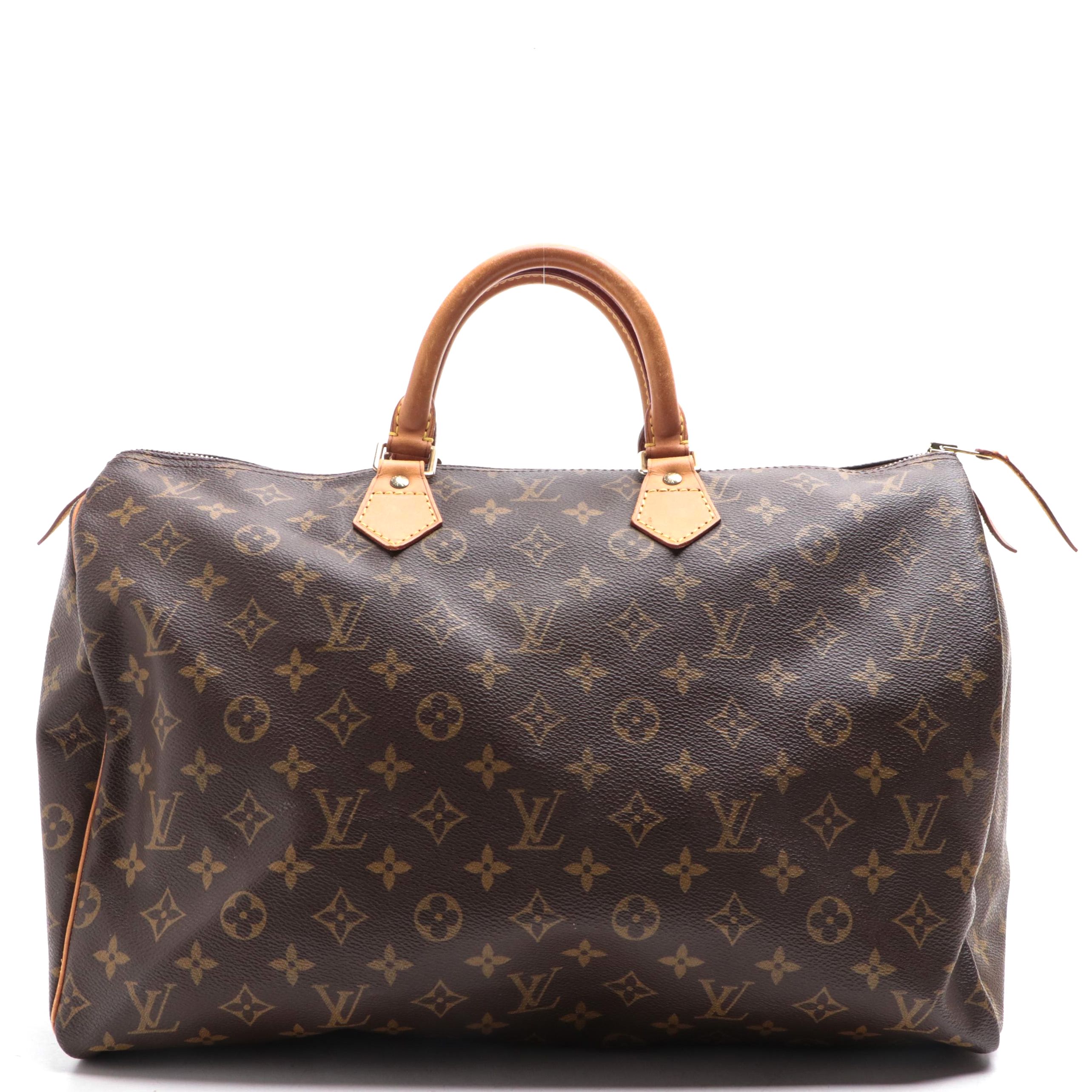 Louis Vuitton Speedy 40 in Monogram Canvas and Vachetta Leather