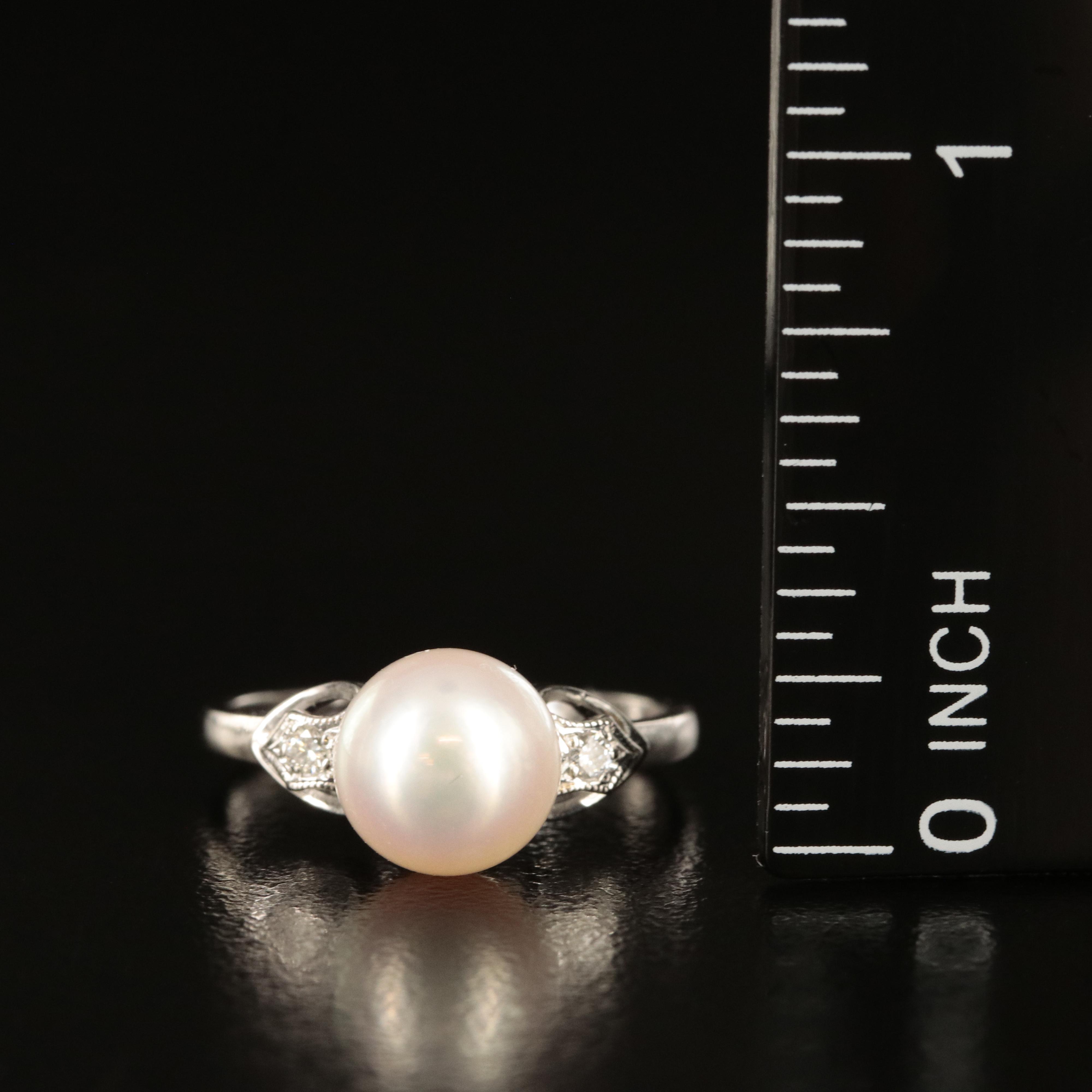 Mikimoto Platinum Pearl Ring