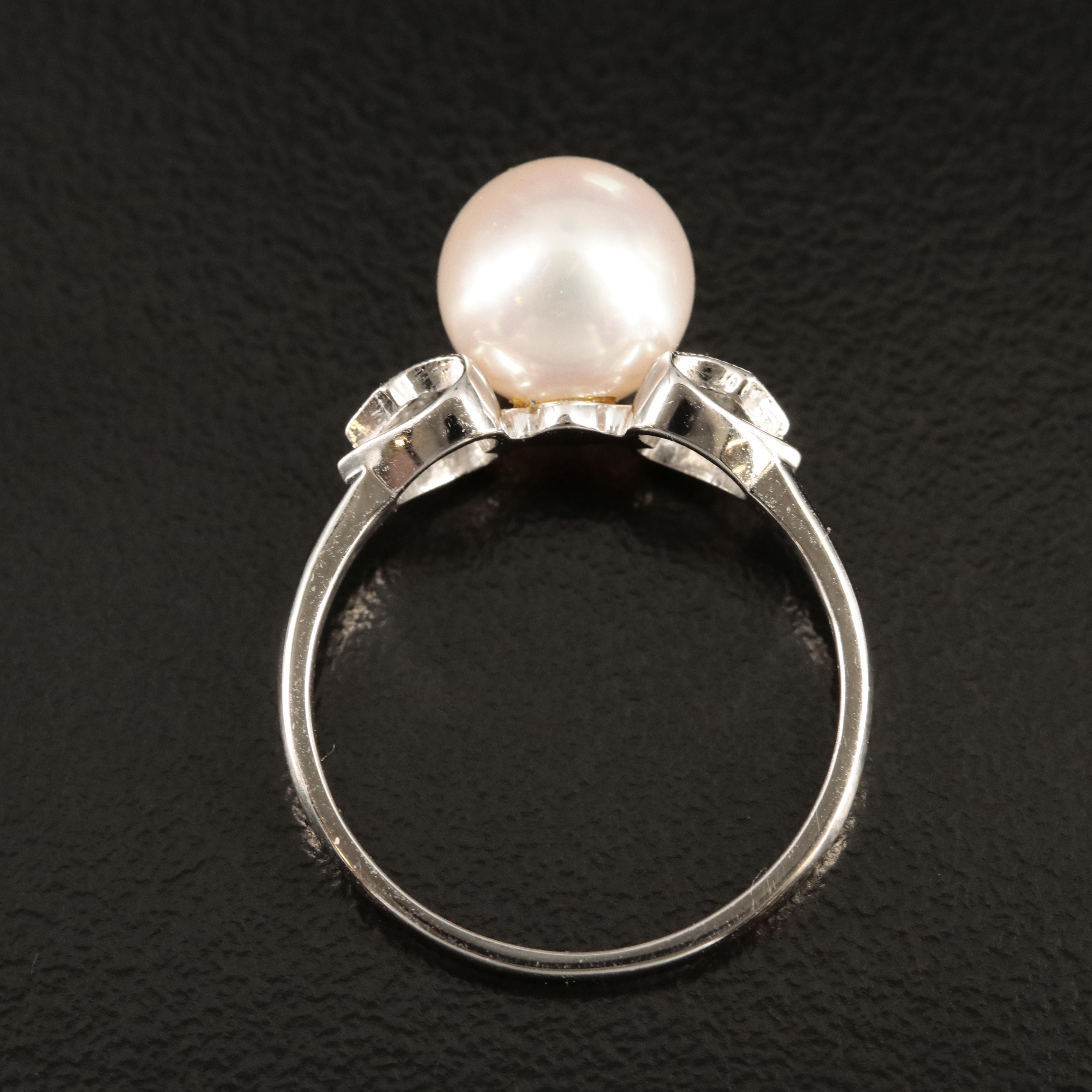 Mikimoto Platinum Pearl Ring