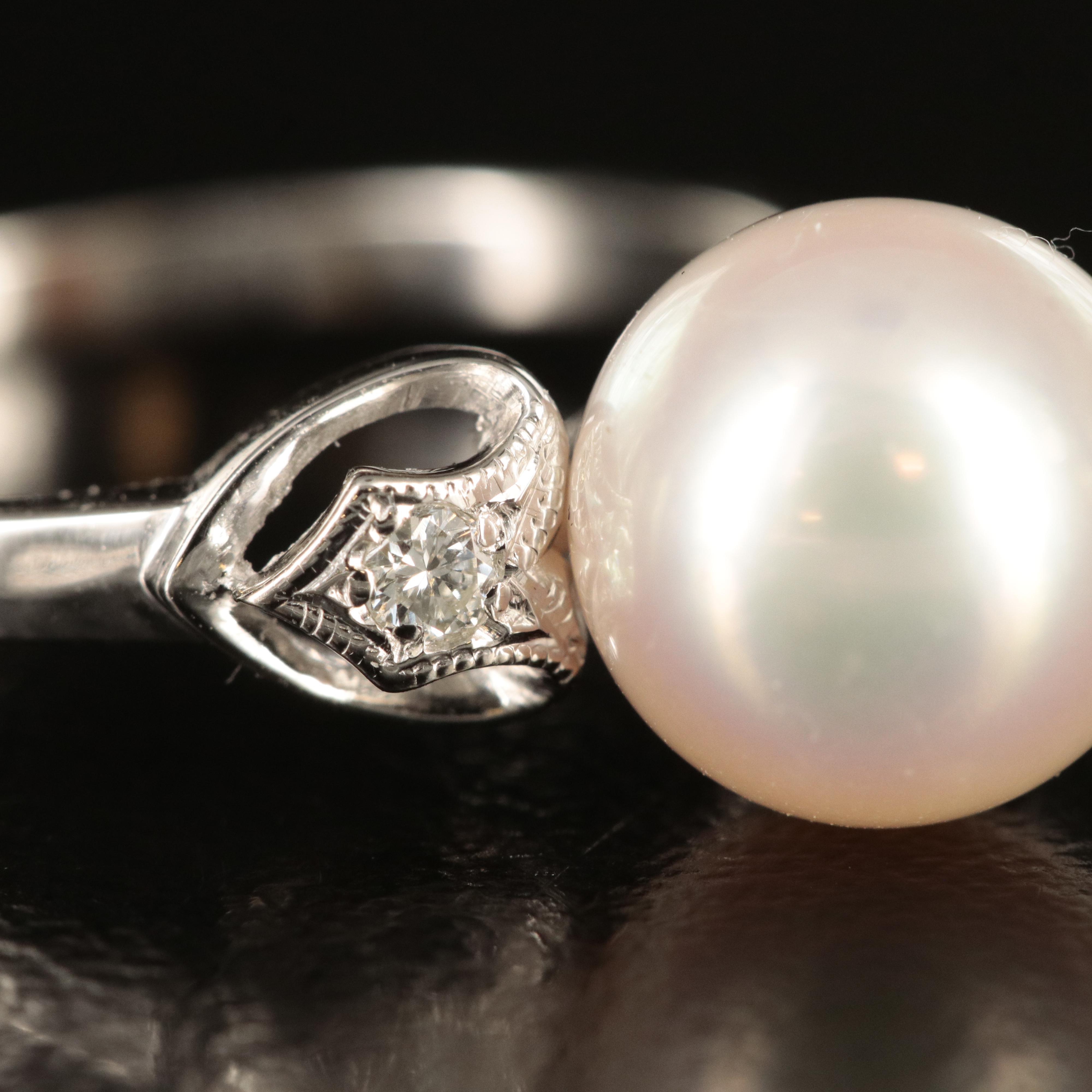 Mikimoto Platinum Pearl Ring