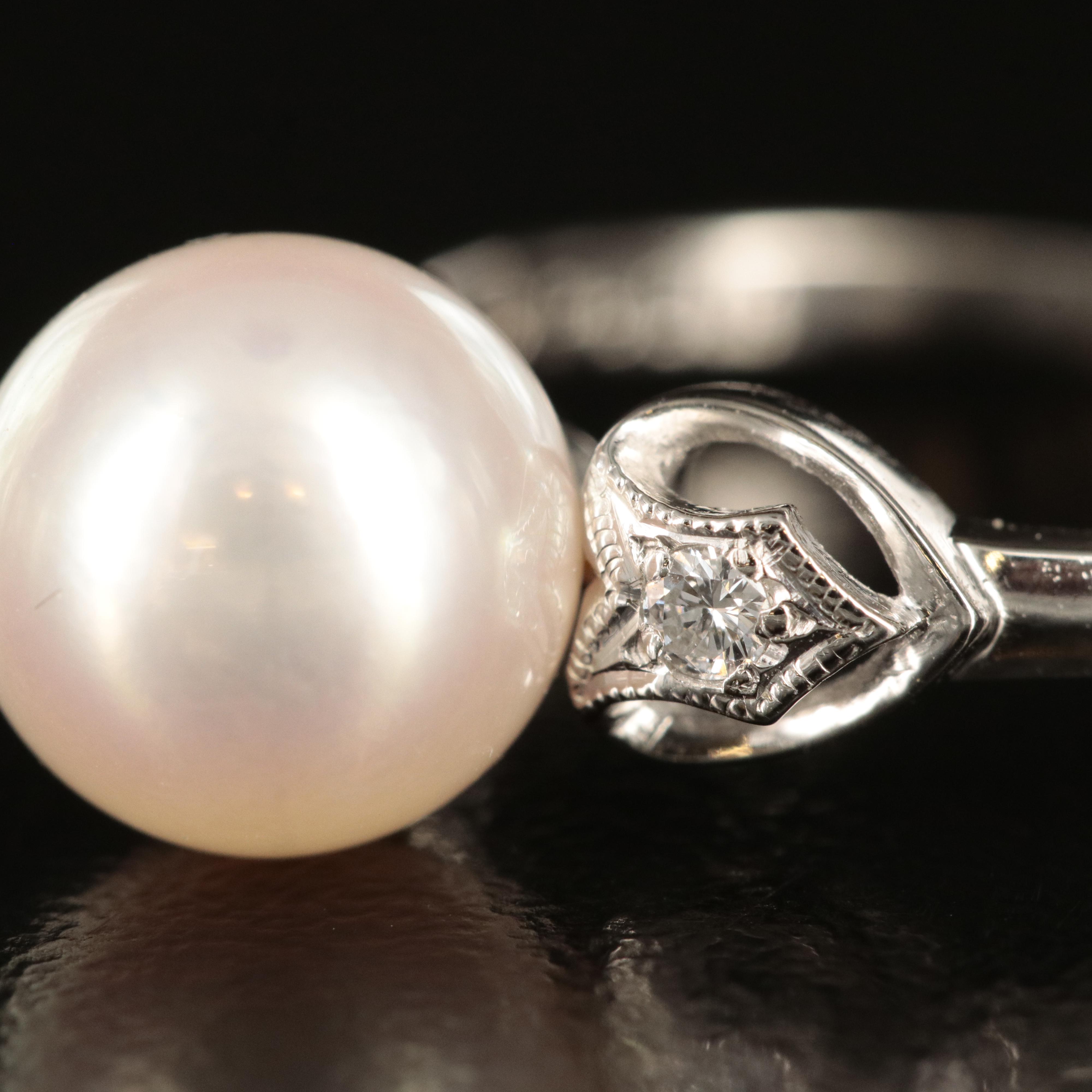 Mikimoto Platinum Pearl Ring