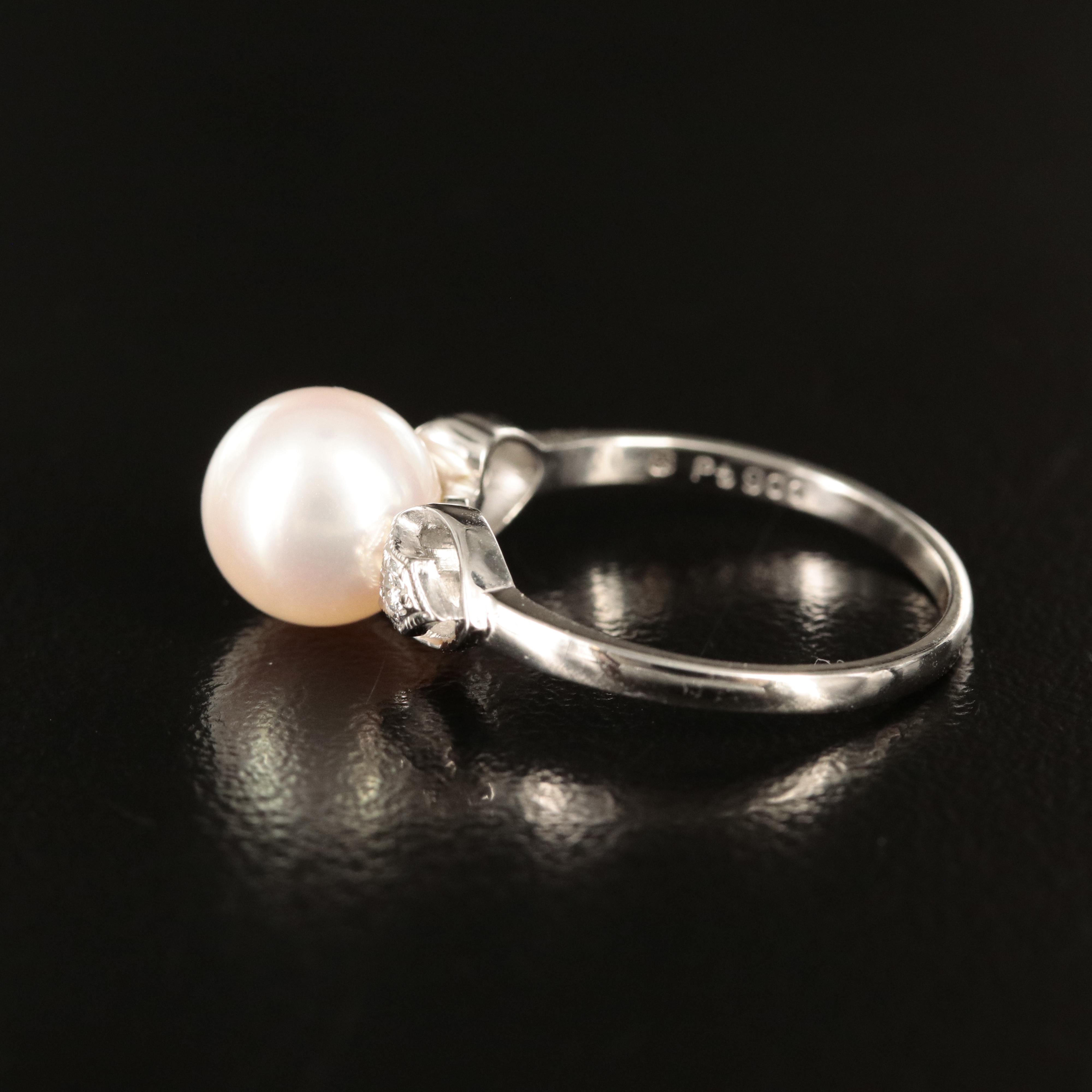 Mikimoto Platinum Pearl Ring