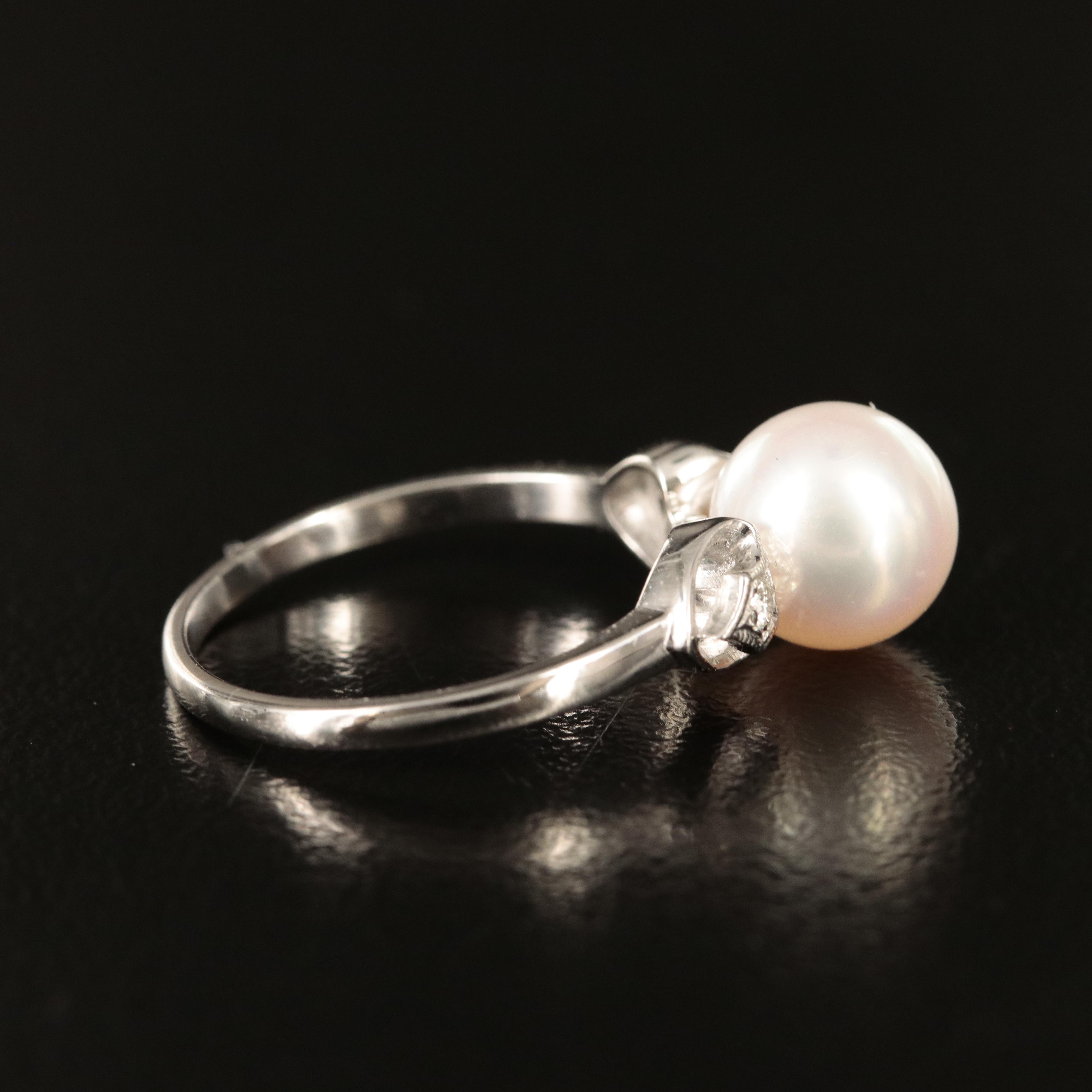 Mikimoto Platinum Pearl Ring