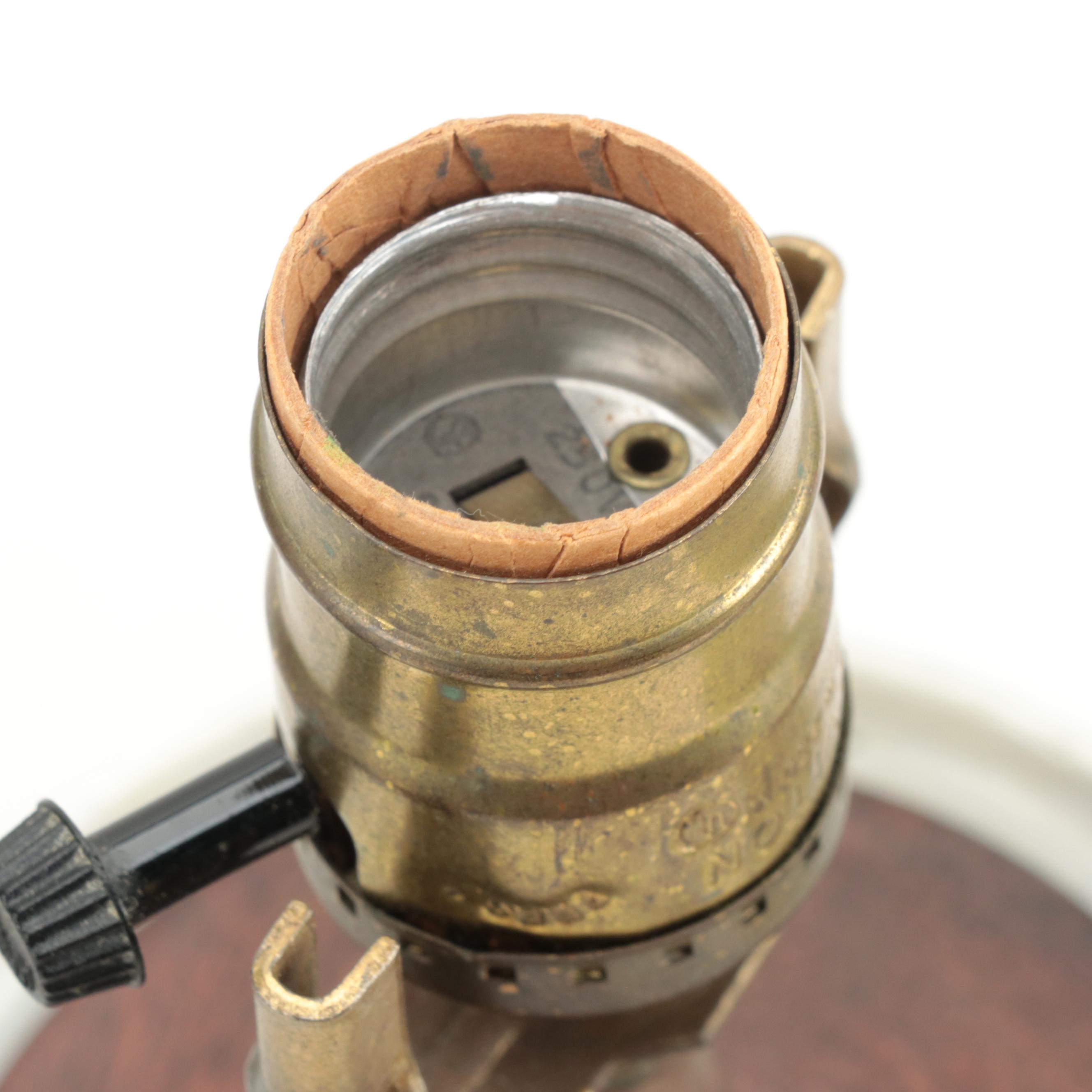 Pair of Chinese Famille Jaune Porcelain Vase Table Lamps, Late 20th Century