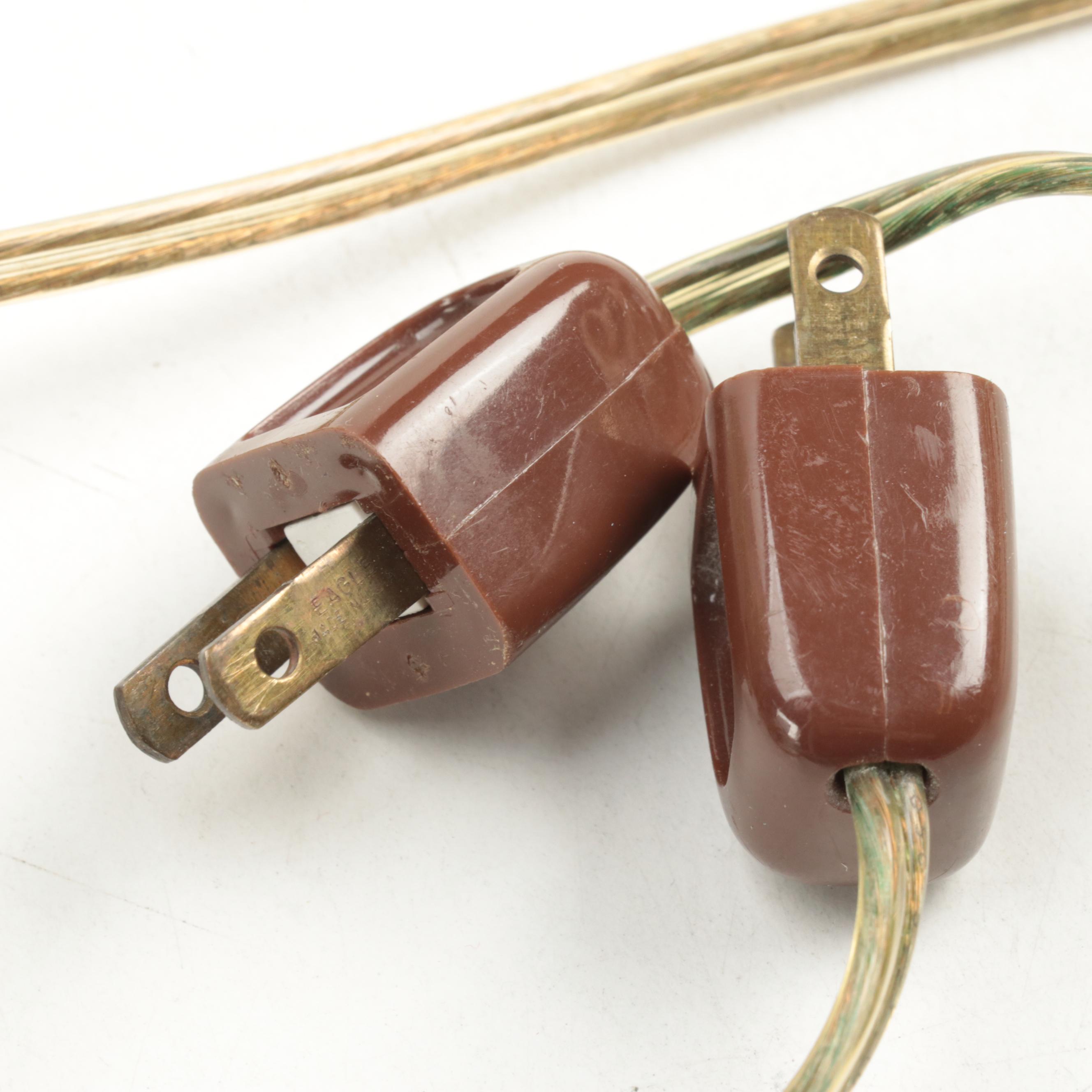 Pair of Chinese Famille Jaune Porcelain Vase Table Lamps, Late 20th Century