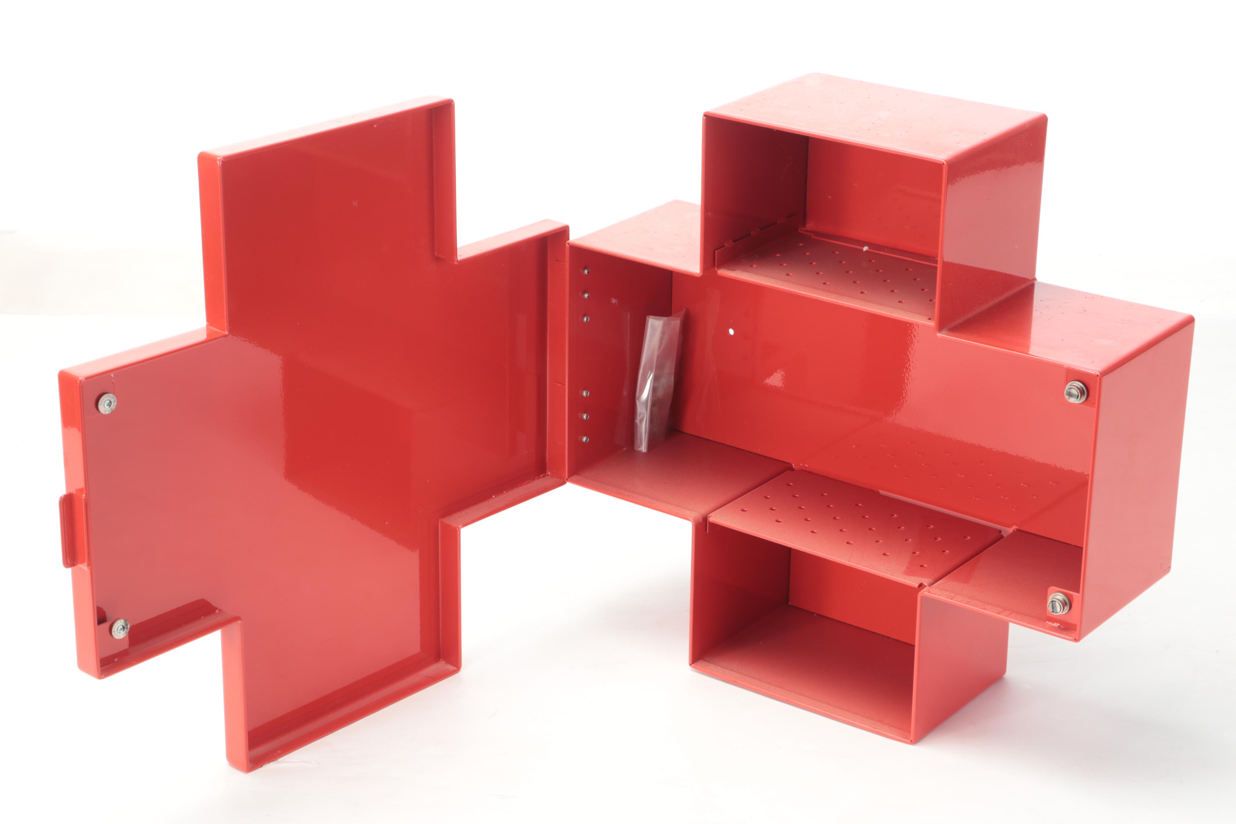 Thomas Eriksson for Cappellini Metal Red Cross Medicine Cabinet, Late 20th C.