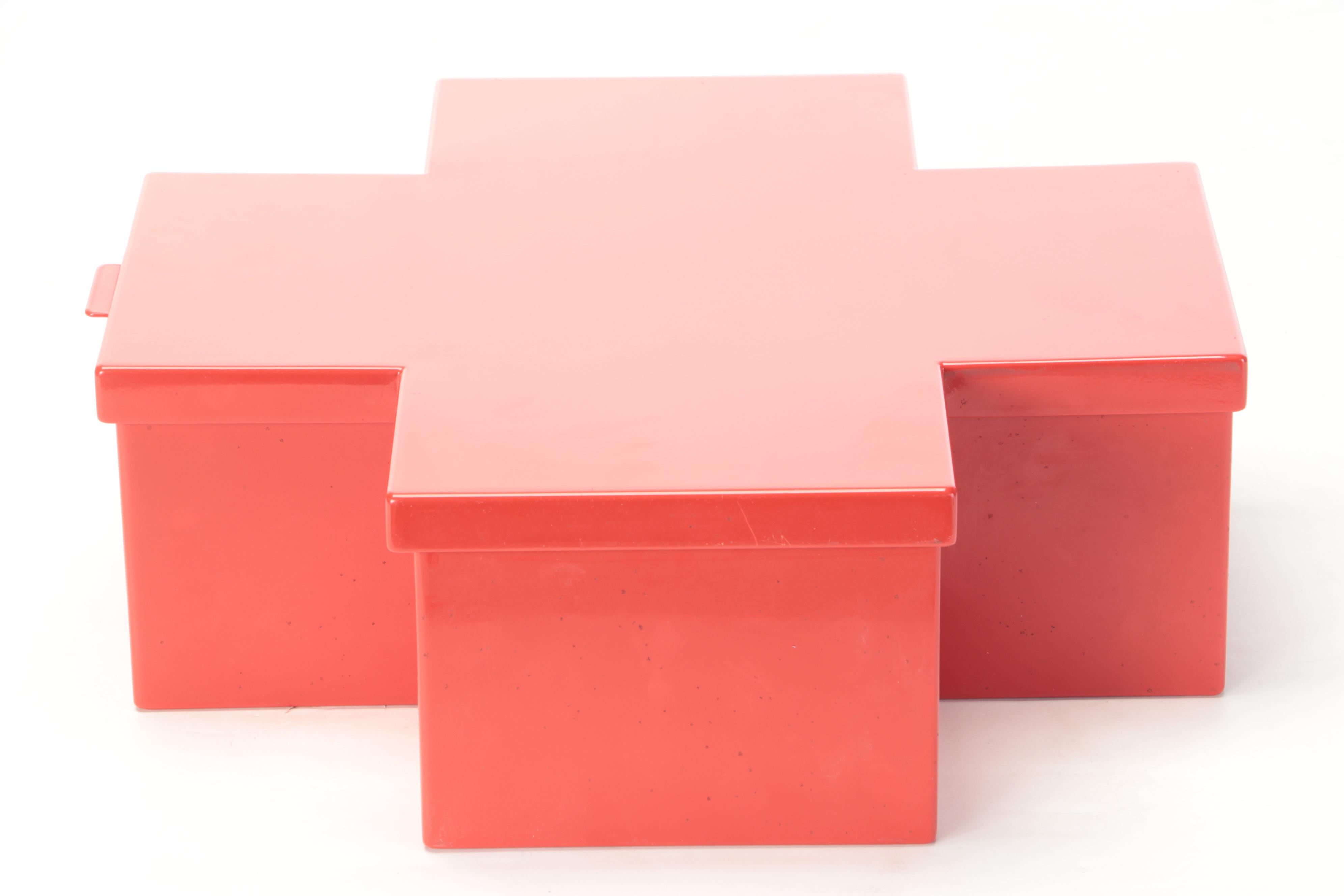 Thomas Eriksson for Cappellini Metal Red Cross Medicine Cabinet, Late 20th C.