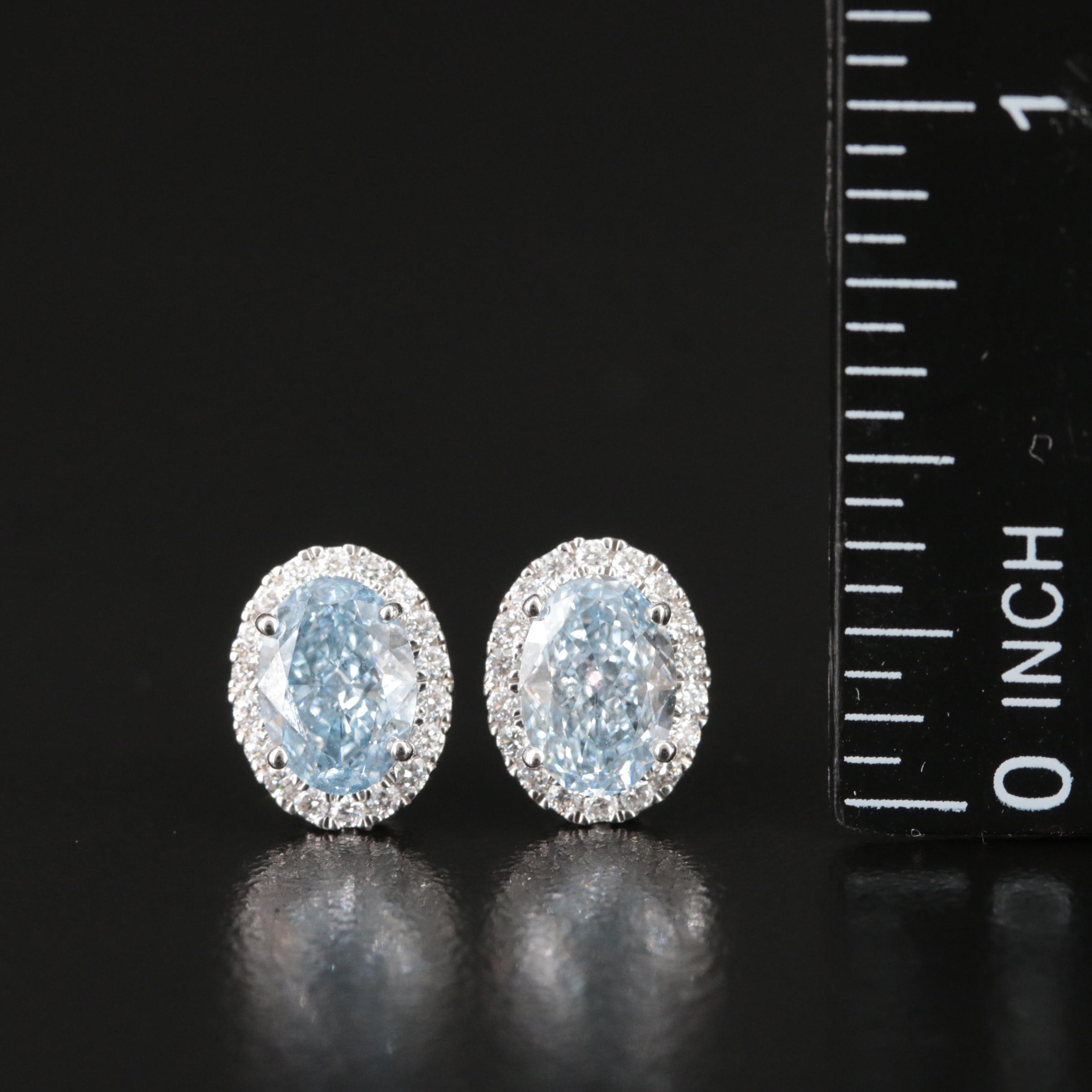 14K 2.98 CTW Lab Grown Diamond Earrings