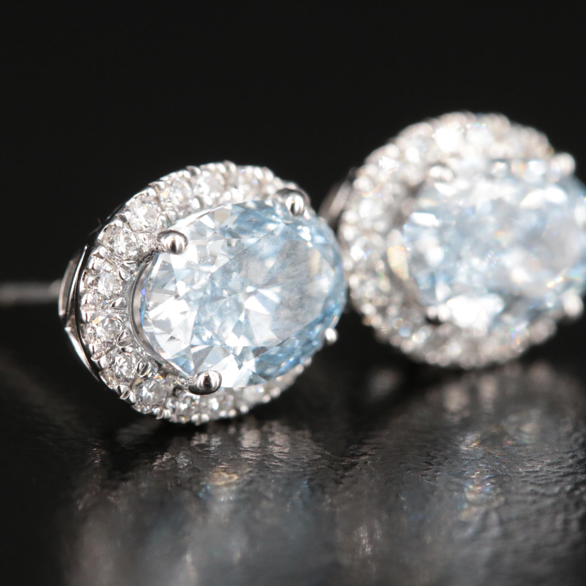 14K 2.98 CTW Lab Grown Diamond Earrings