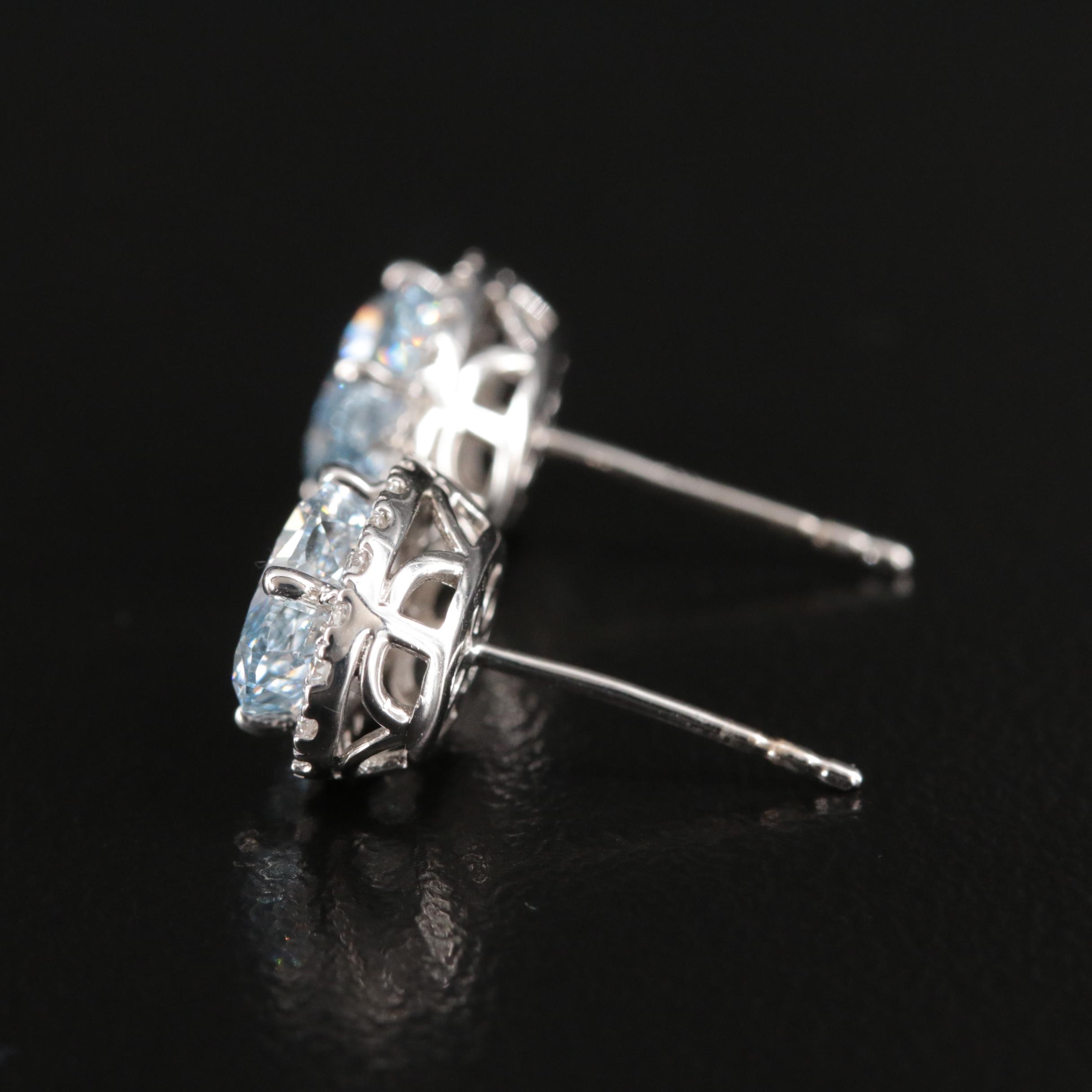 14K 2.98 CTW Lab Grown Diamond Earrings