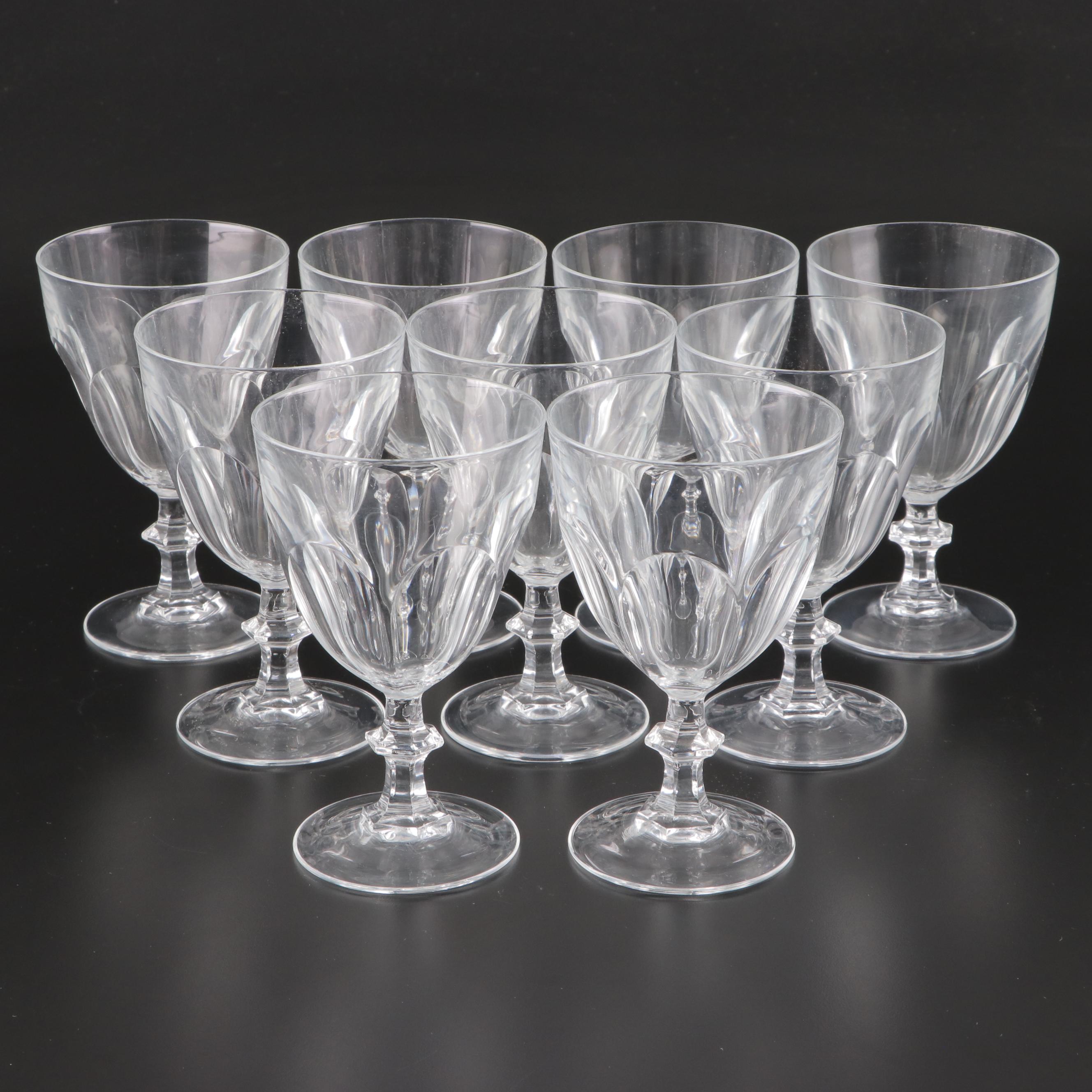 Clear Paneled Glass Goblets