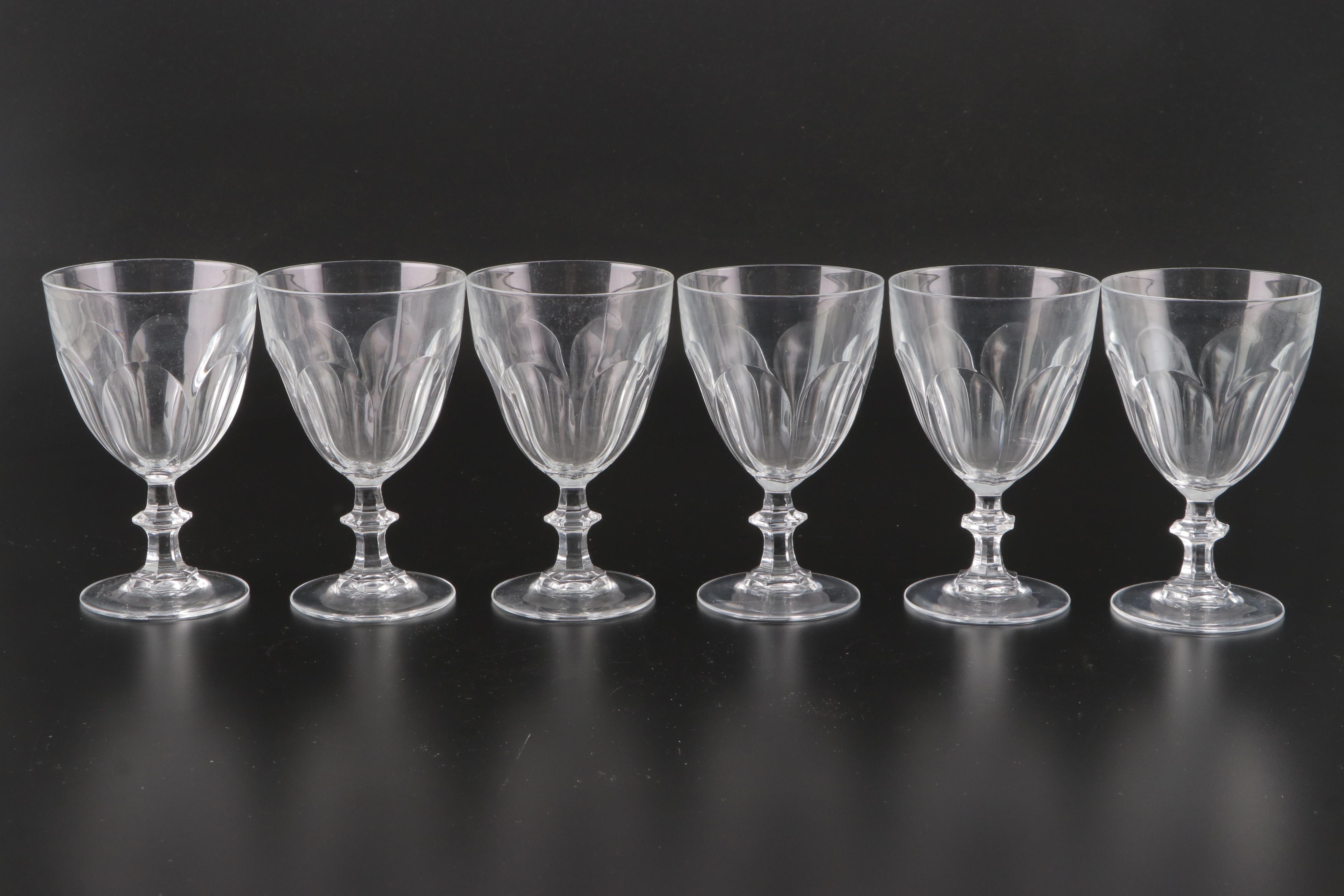 Clear Paneled Glass Goblets