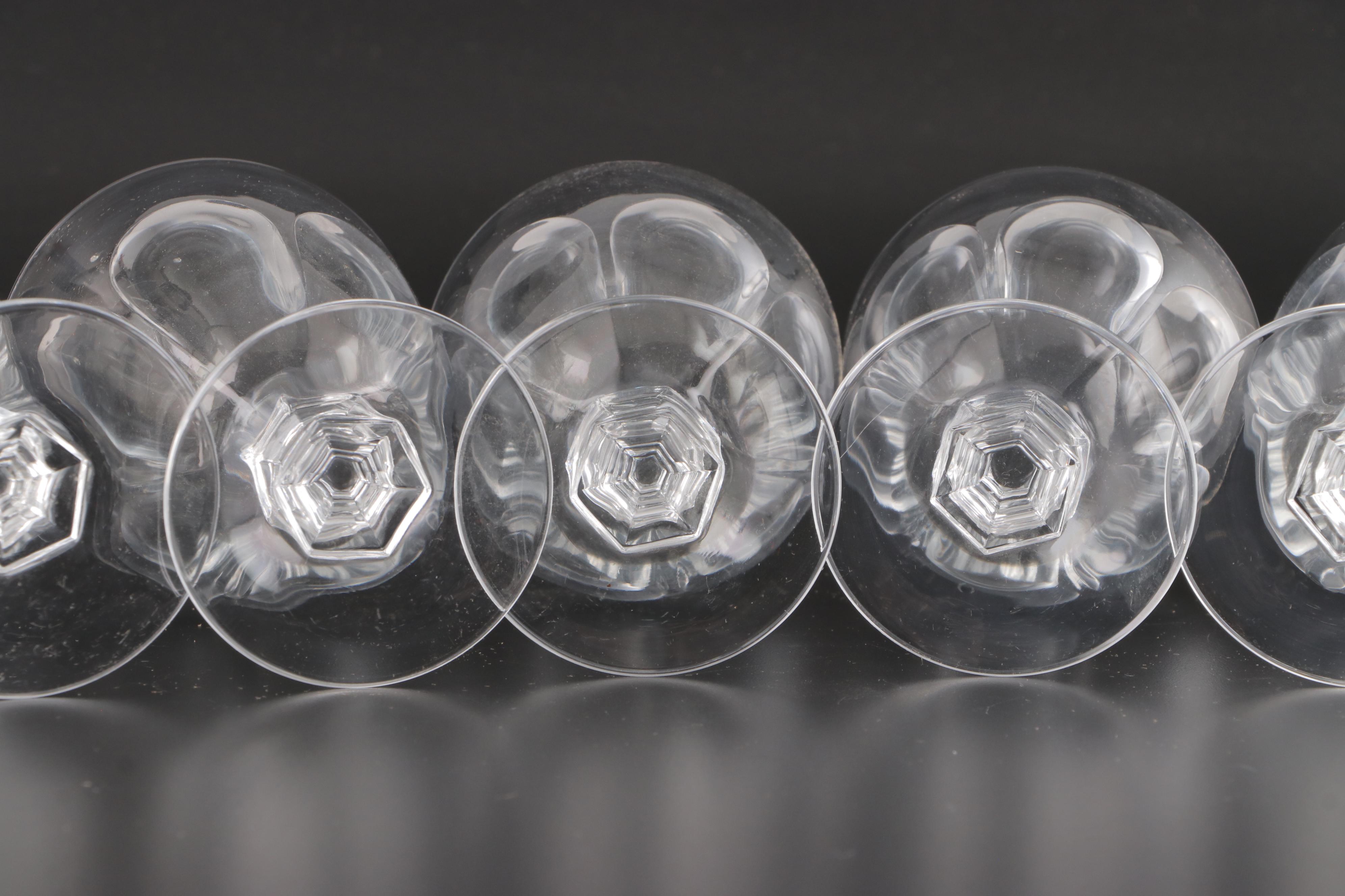 Clear Paneled Glass Goblets