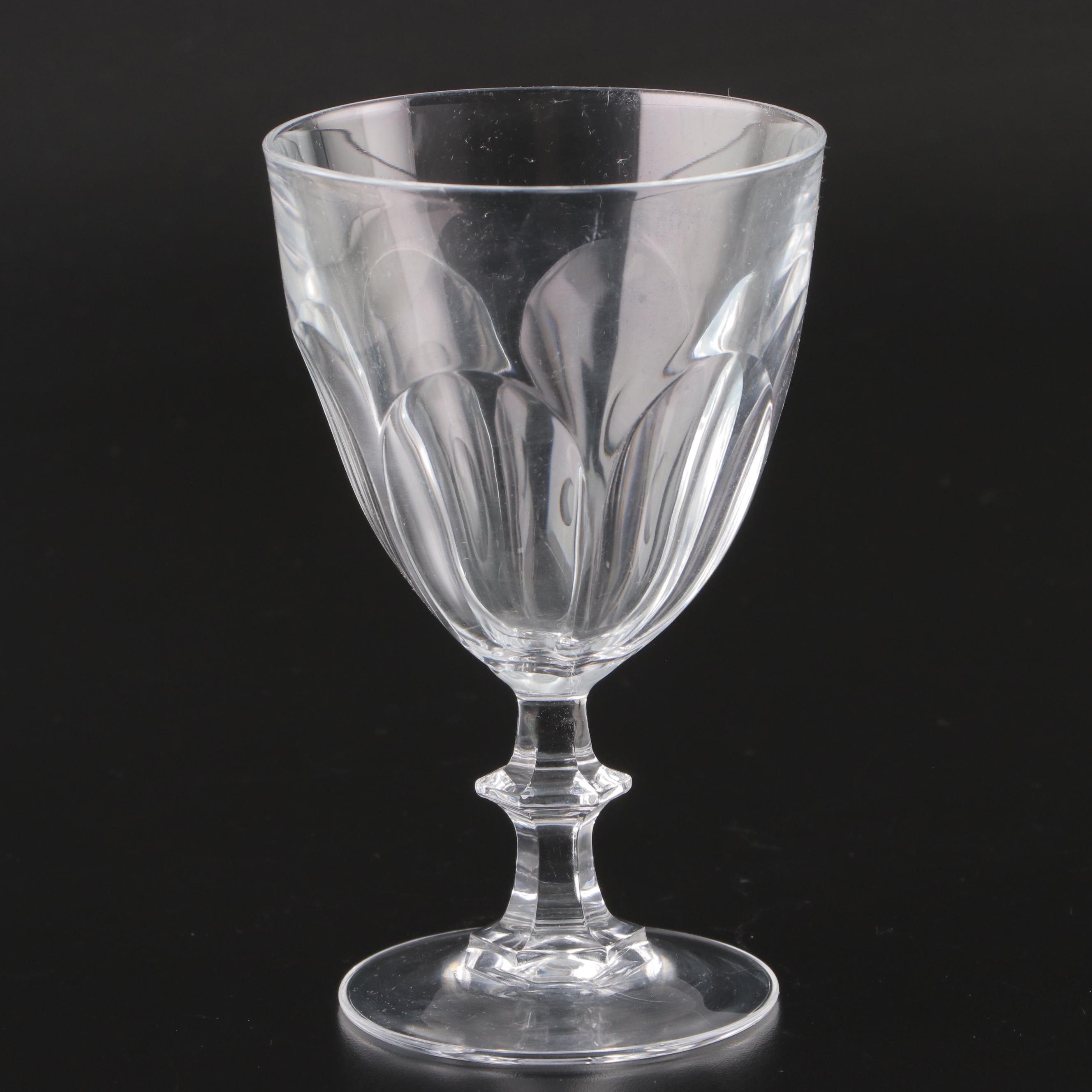 Clear Paneled Glass Goblets