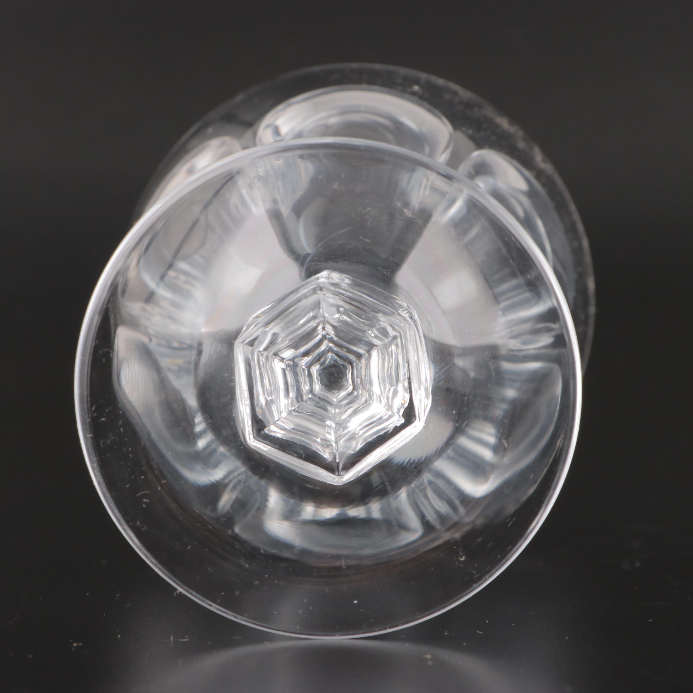 Clear Paneled Glass Goblets