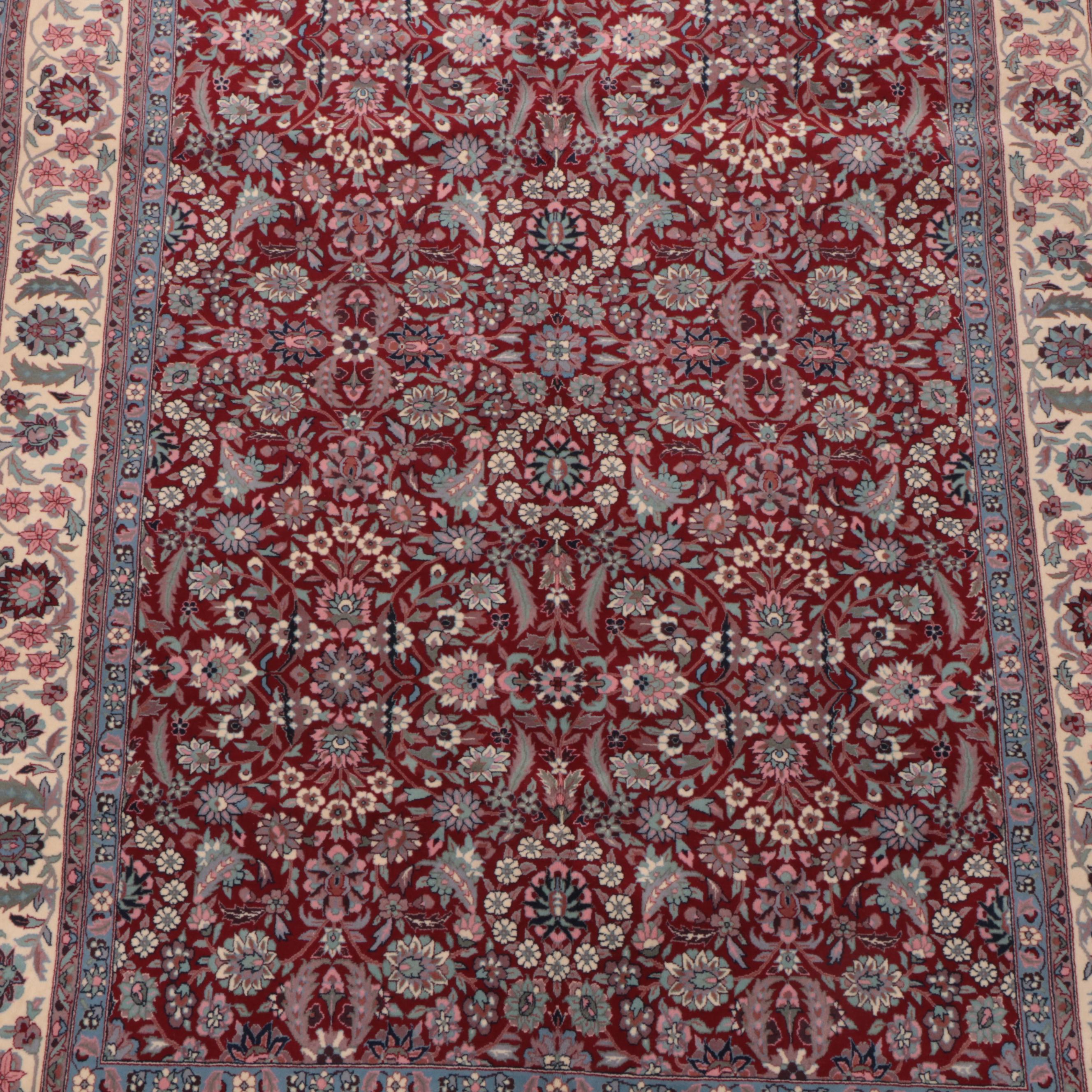 6'1 x 9'10 Hand-Knotted Indo-Persian Mahal Style Area Rug