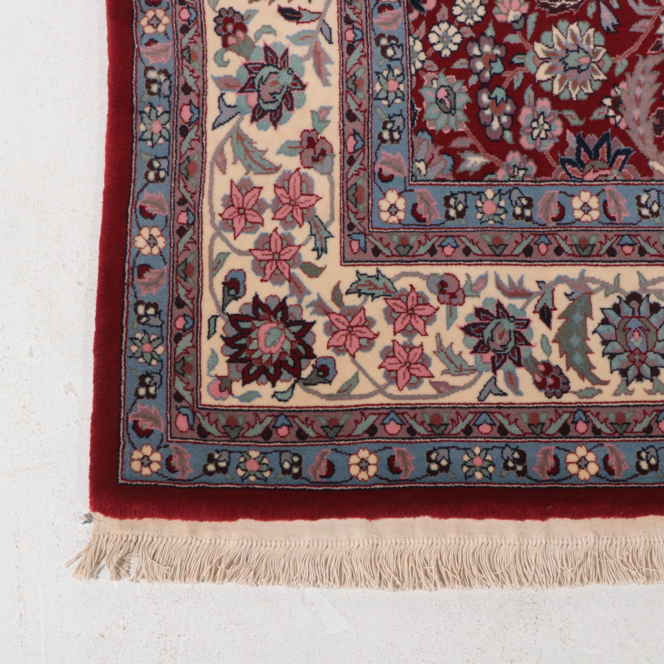 6'1 x 9'10 Hand-Knotted Indo-Persian Mahal Style Area Rug