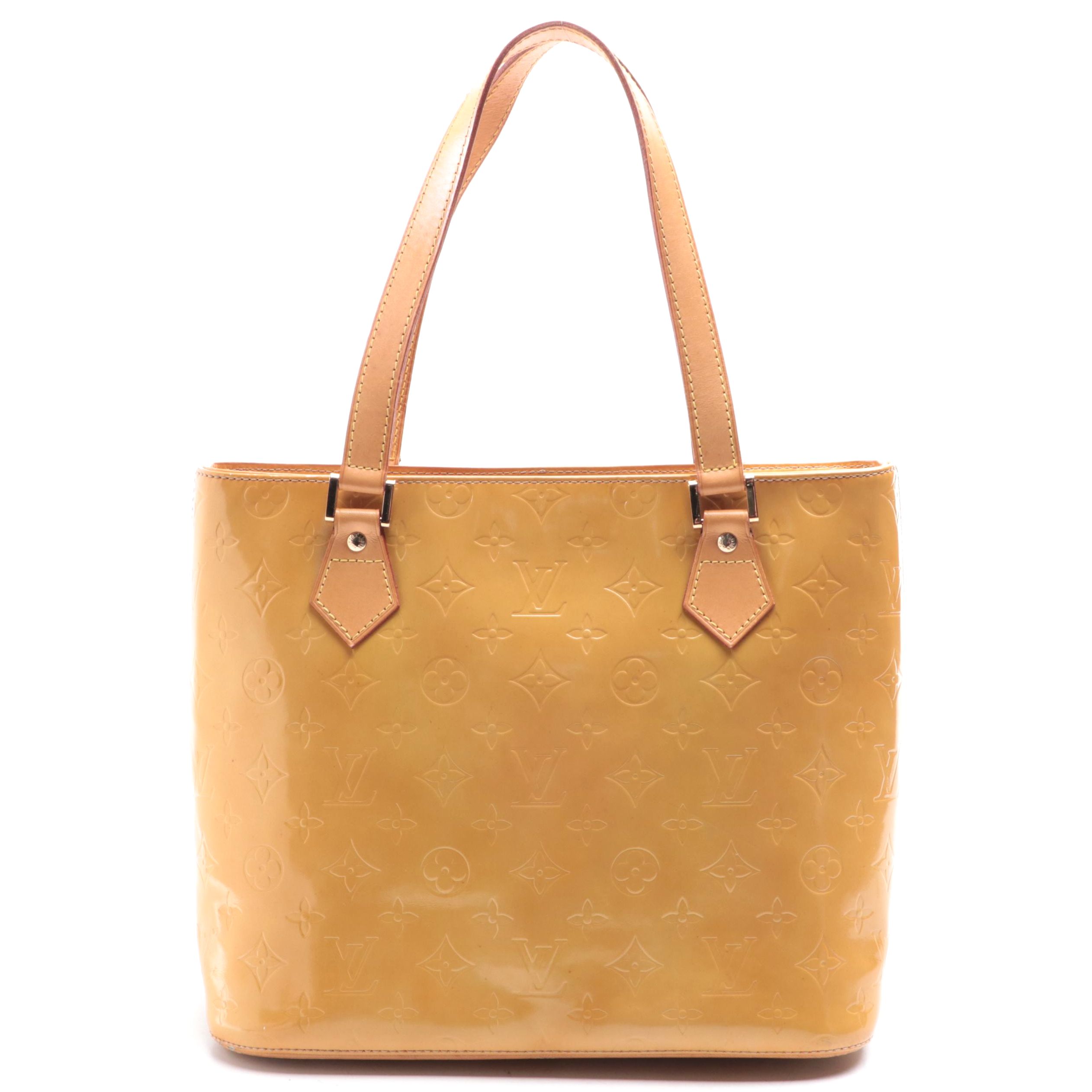 Louis Vuitton Houston Bag in Monogram Vernis and Vachetta Leather