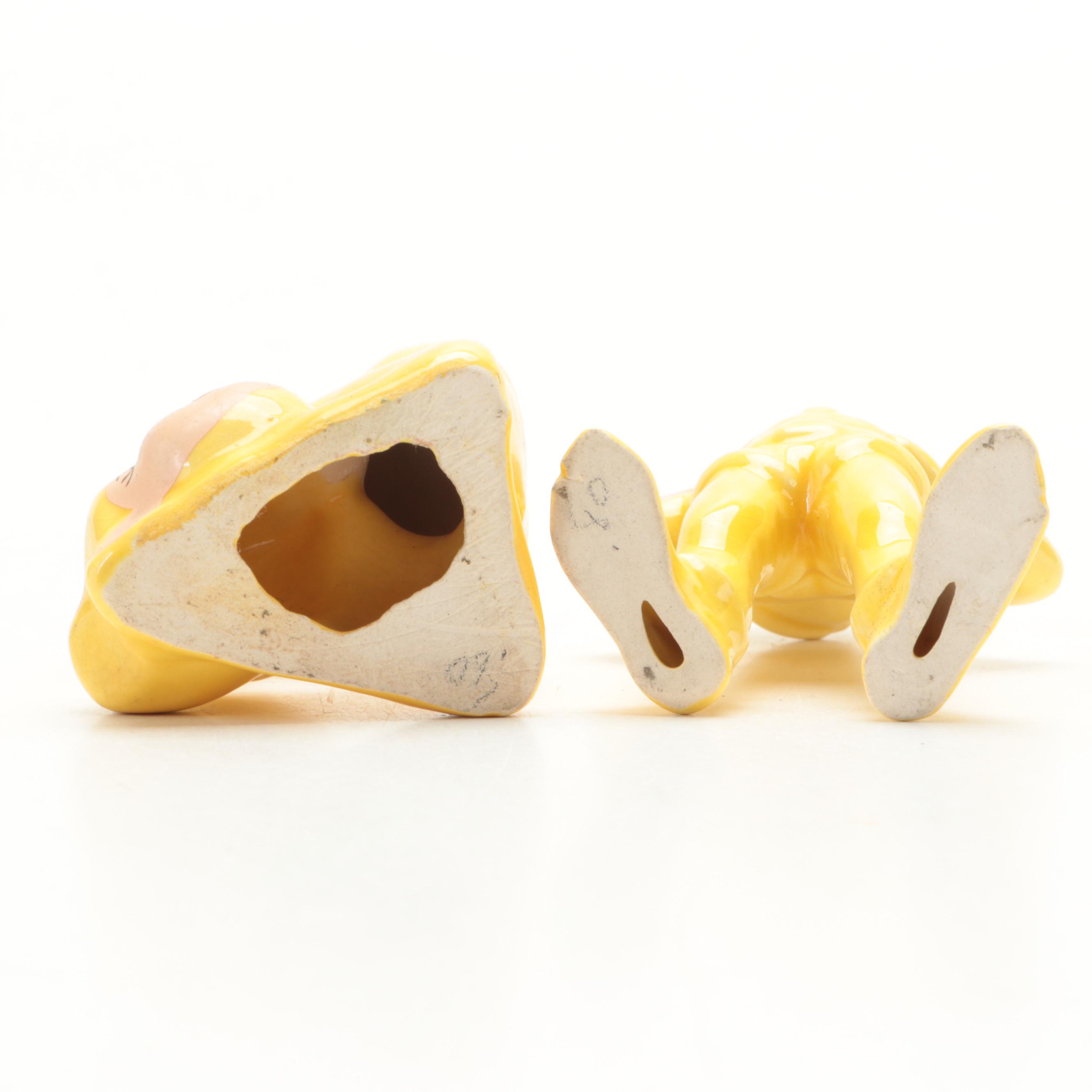 German Chalet Style Coo Coo Table Clock with Other Ceramic Figurines