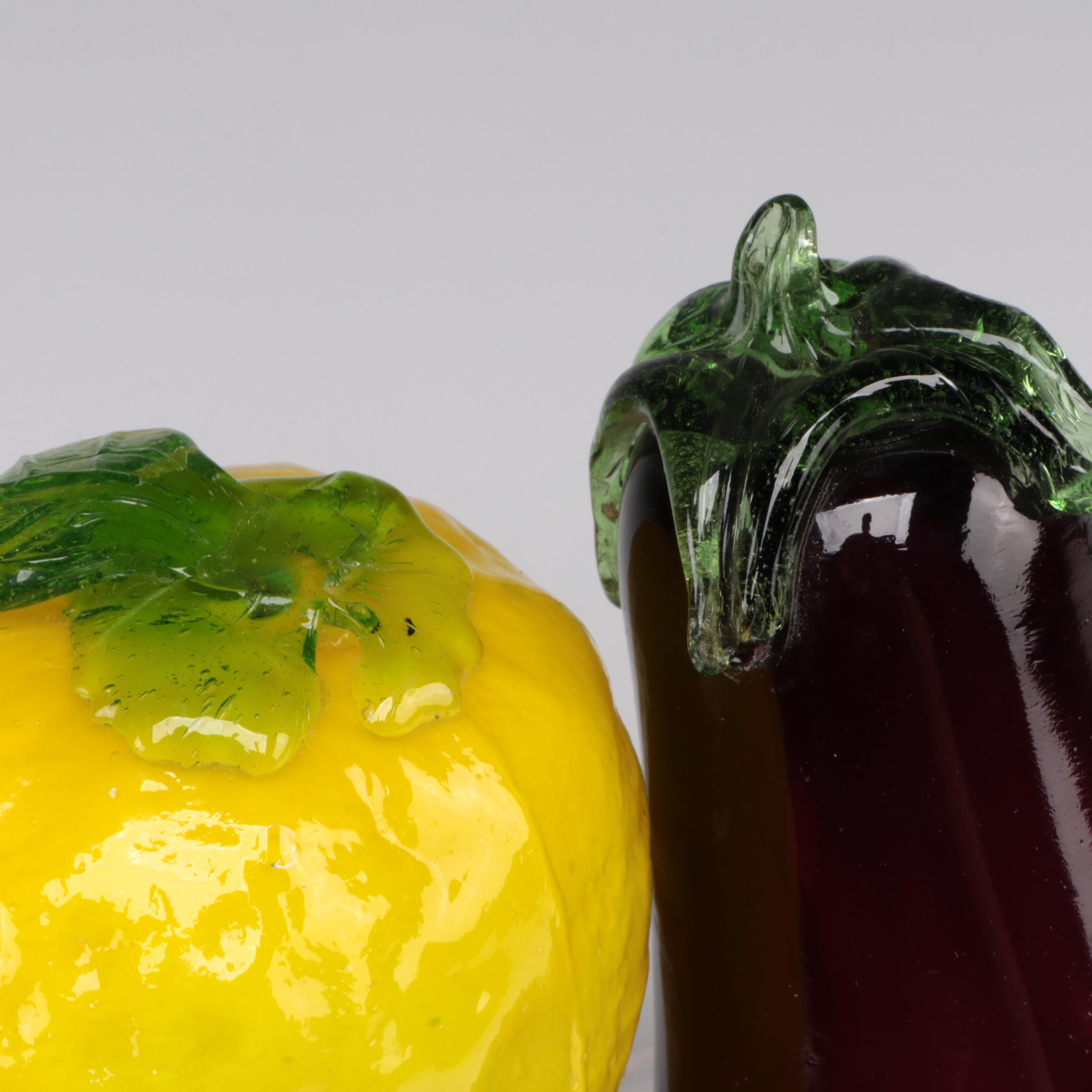 Old Time Pottery and Other Art Glass Fruit and Vegetables