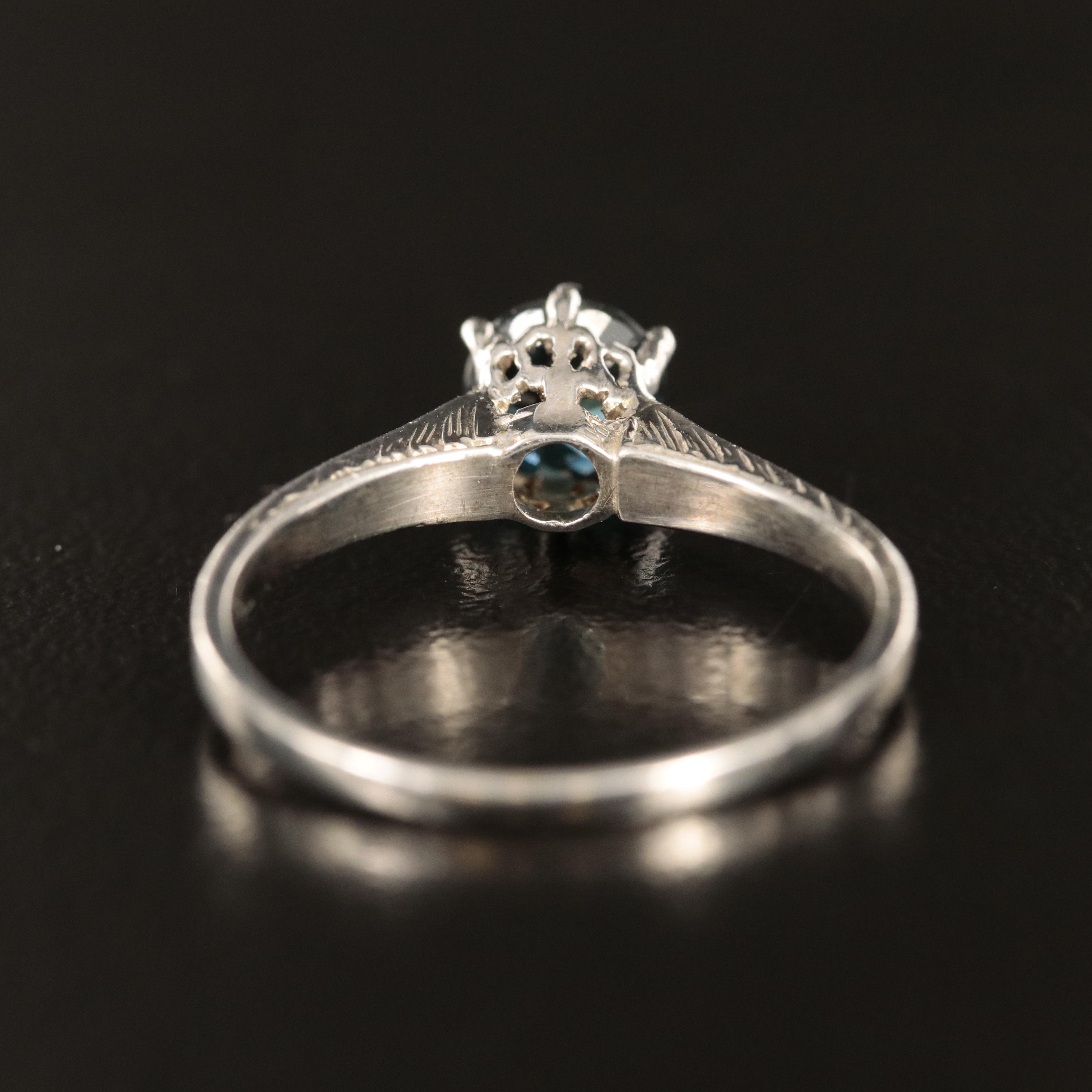 Vintage 18K Sapphire Ring