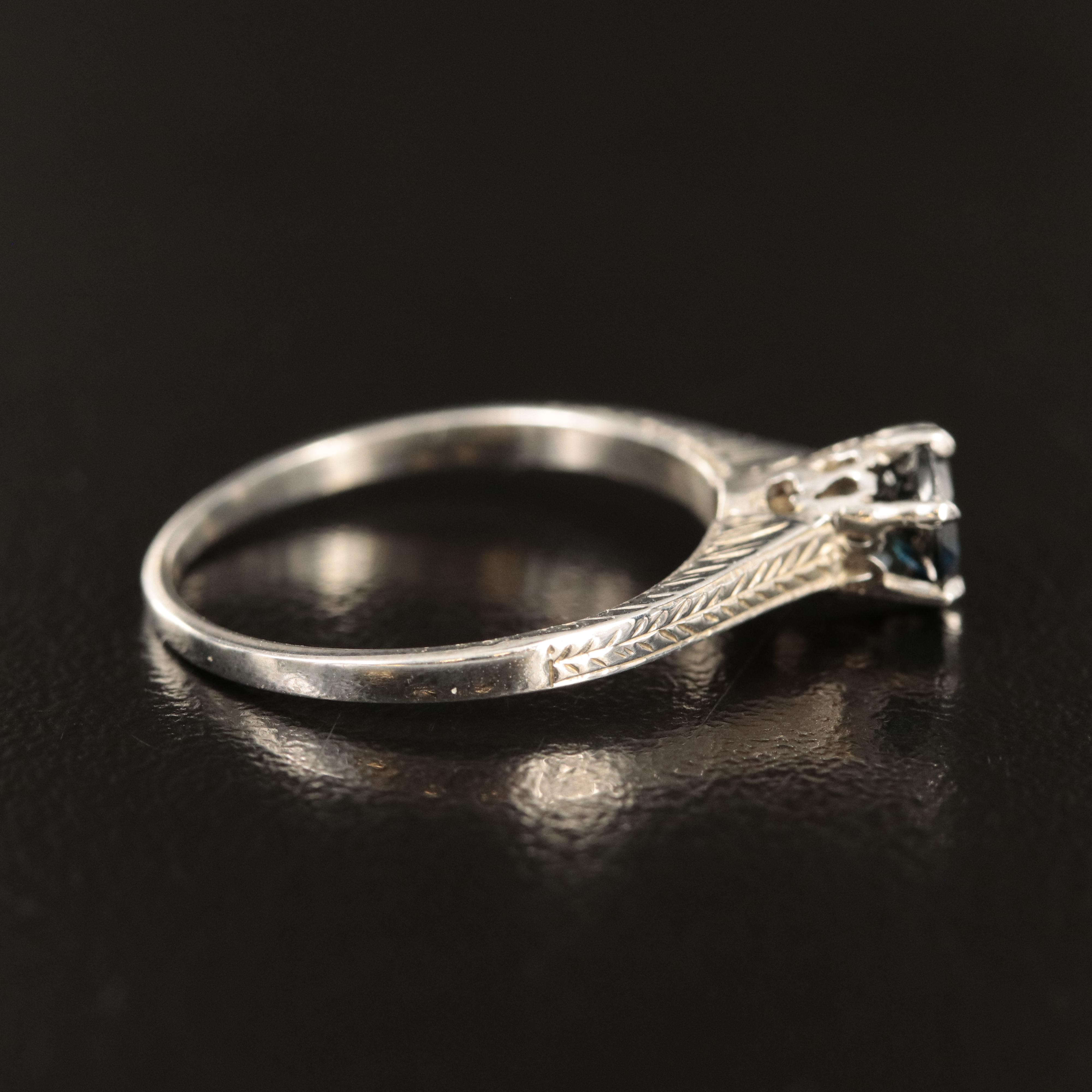 Vintage 18K Sapphire Ring