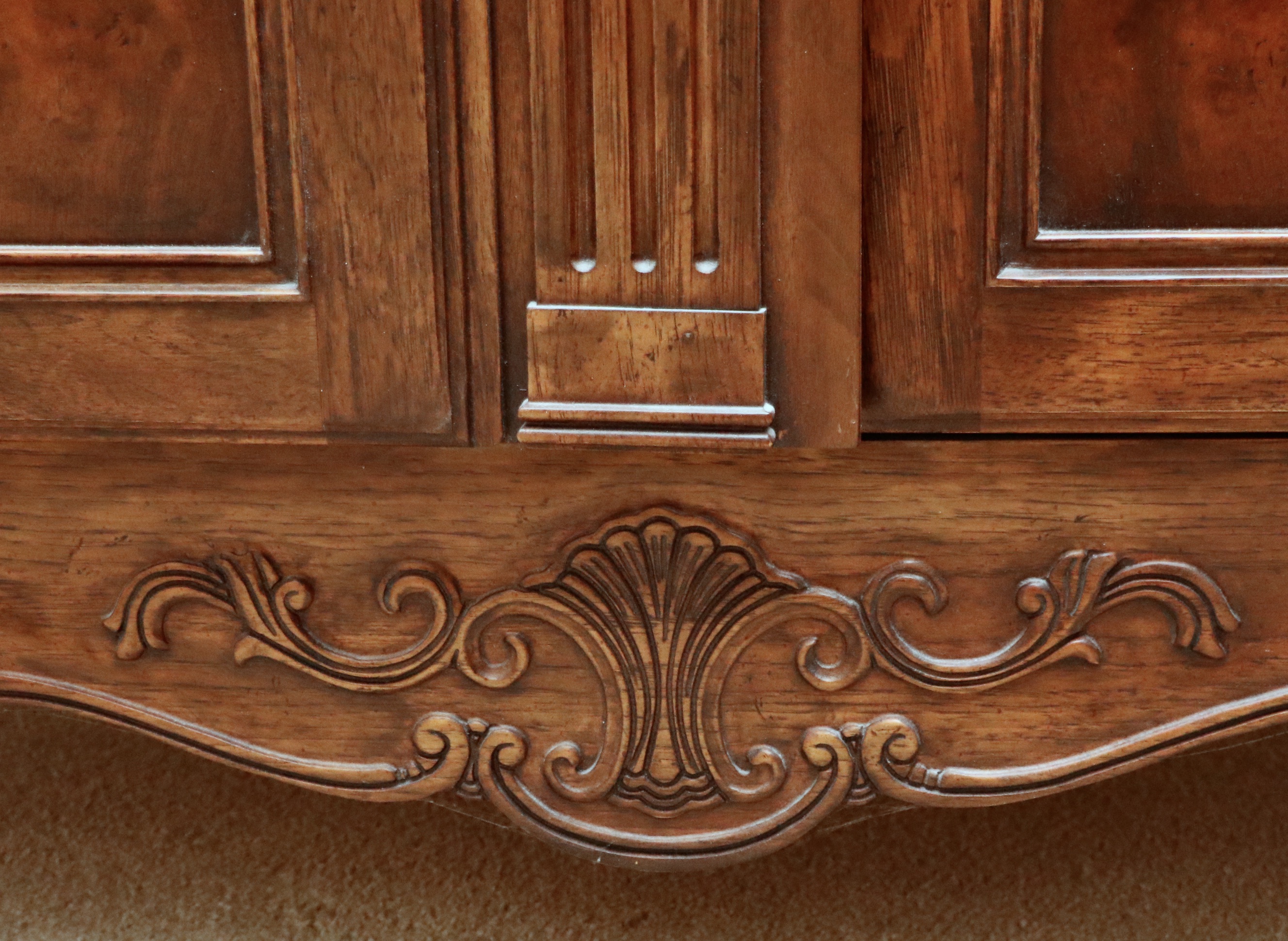 Drexel Heritage "Old Continent" French Provincial Style Walnut Armoire