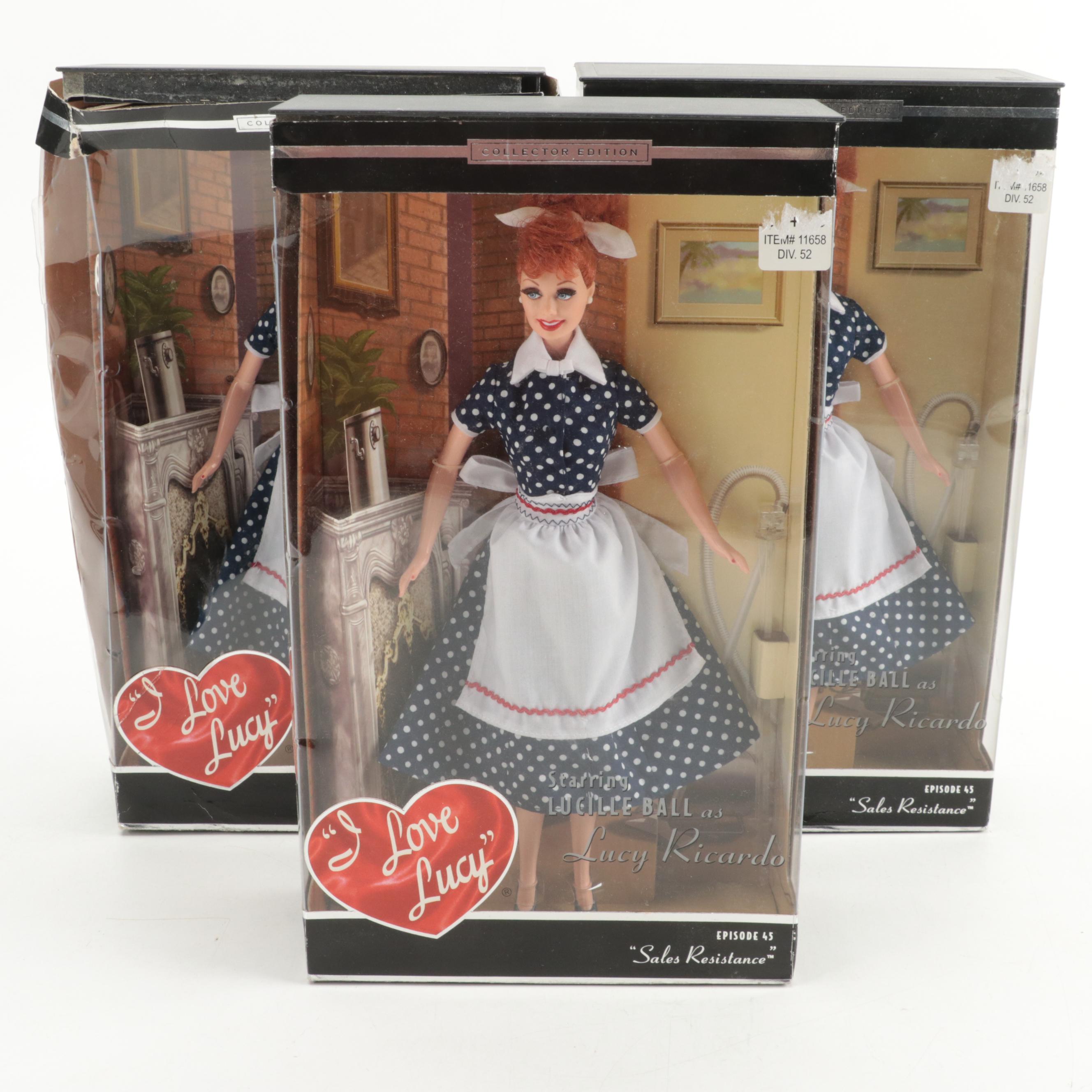 Mattel "I Love Lucy" Dolls with Cassettes and Ornaments