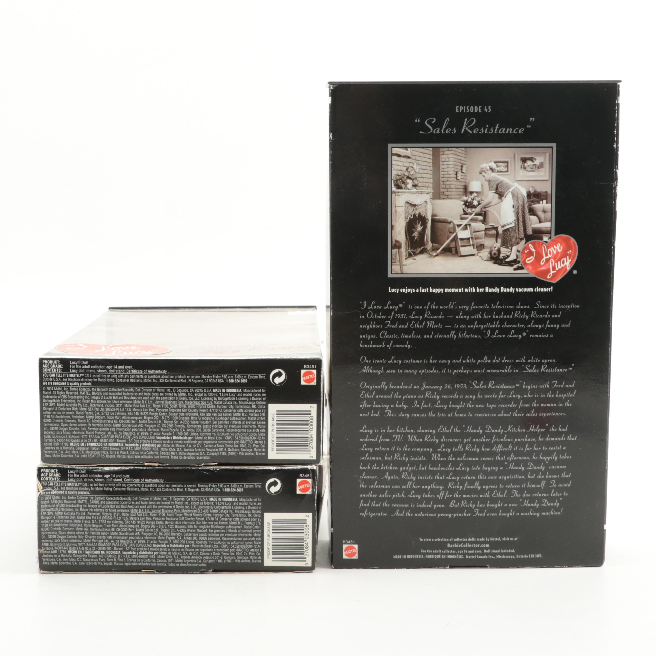 Mattel "I Love Lucy" Dolls with Cassettes and Ornaments
