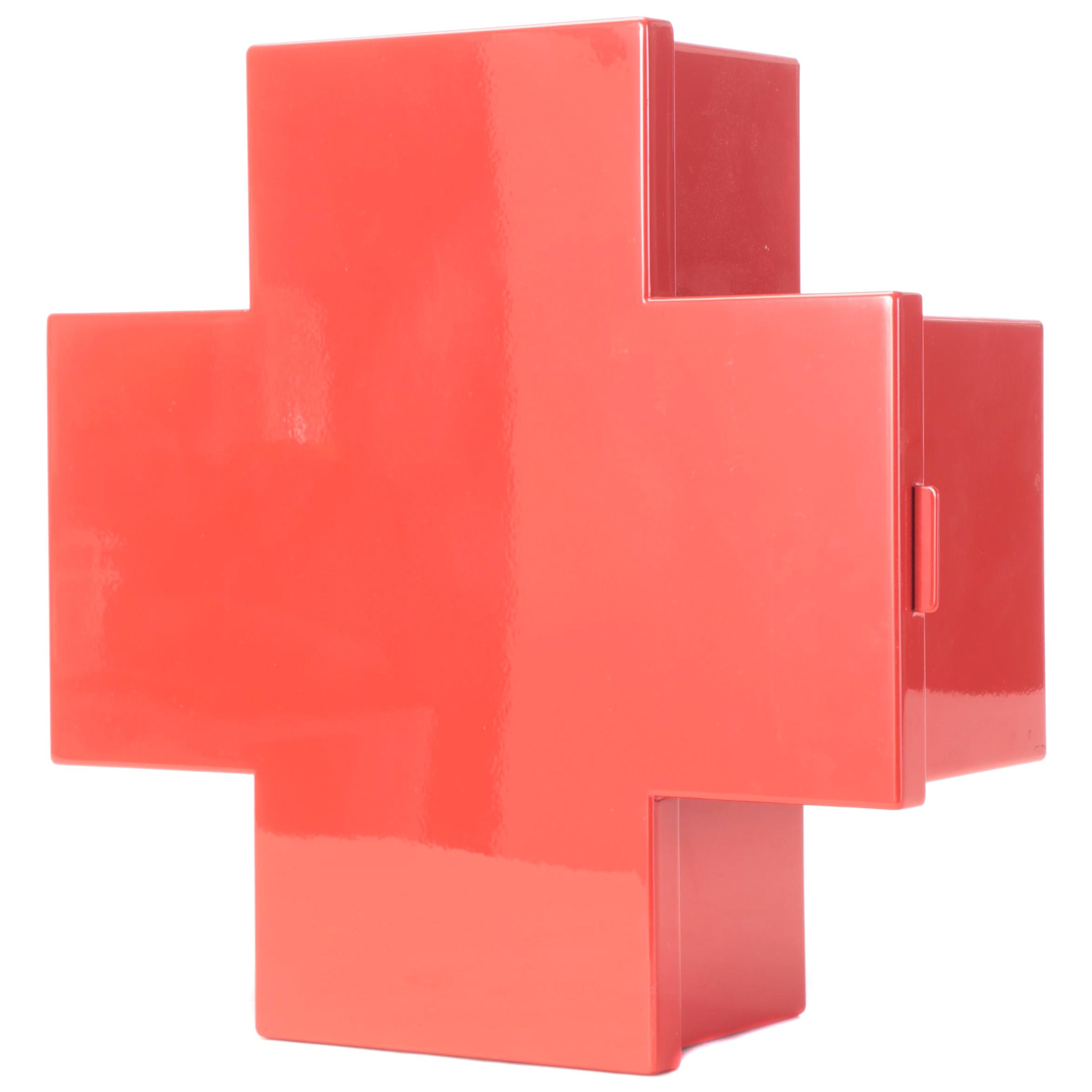 Thomas Eriksson for Cappellini Metal Red Cross Medicine Cabinet, Late 20th C.