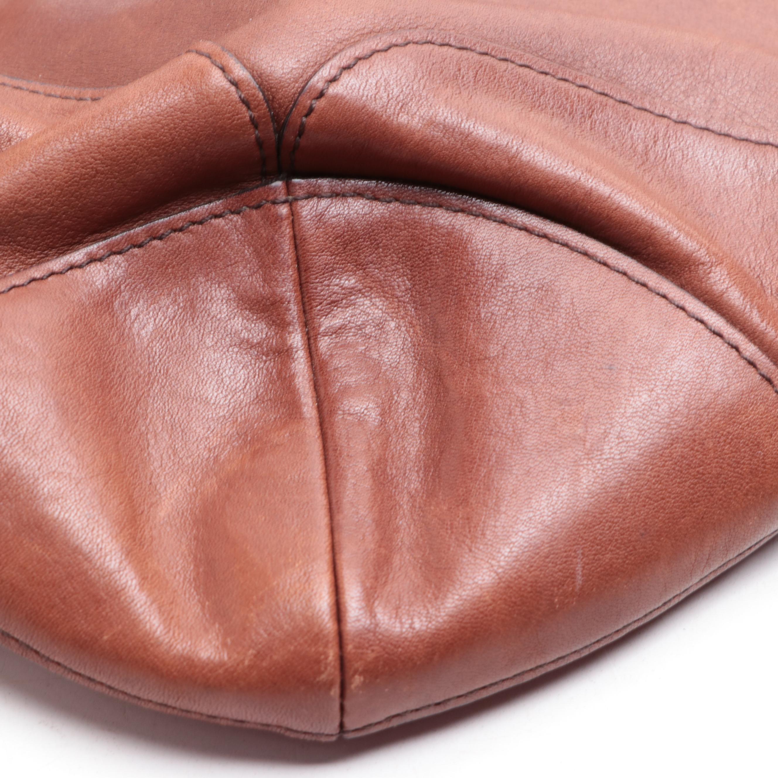 Chloé Tote Bag in Smooth Brown Leather