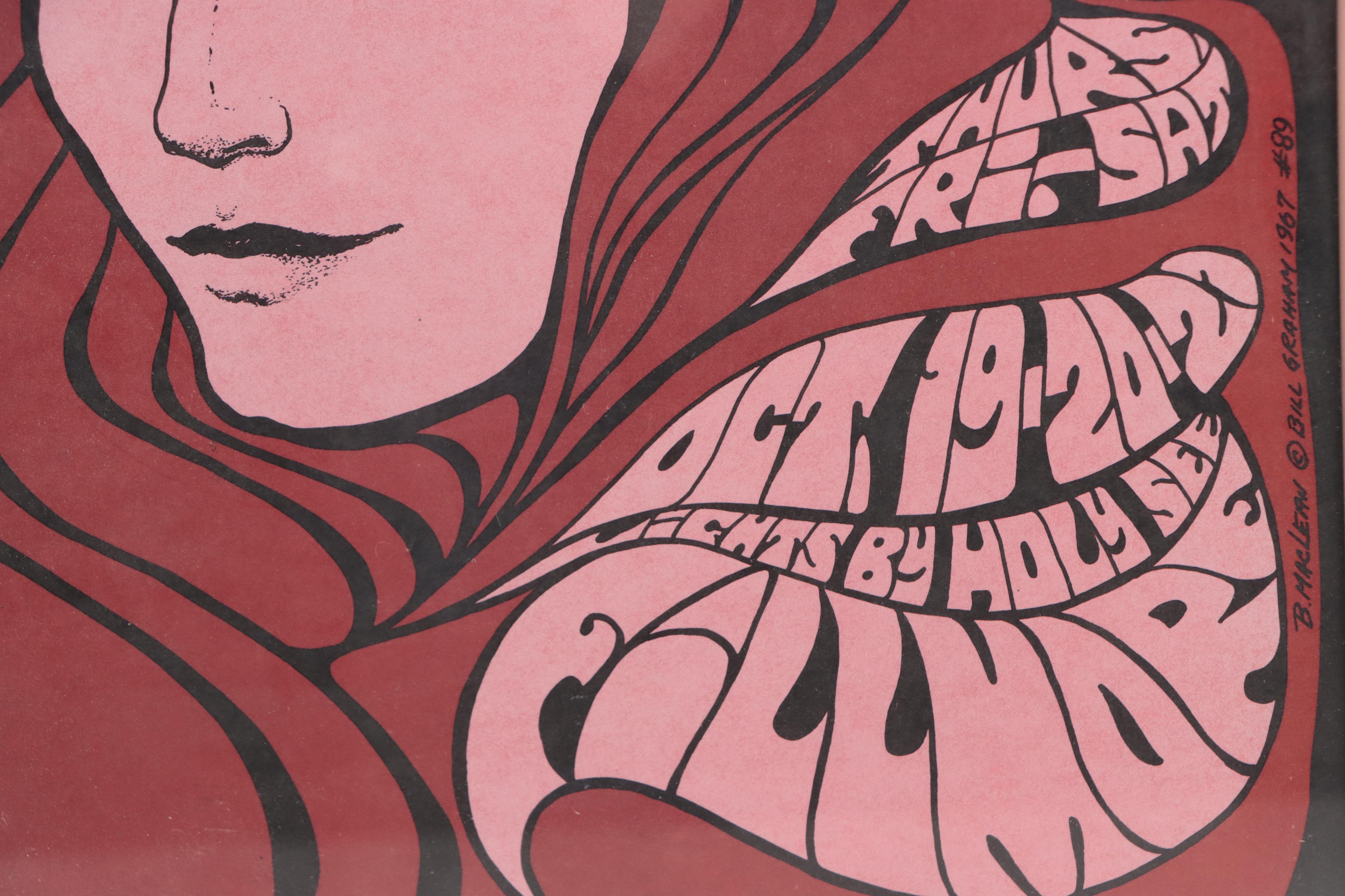 Eric Burdon and the Animals Lithograph Concert Poster, 1967