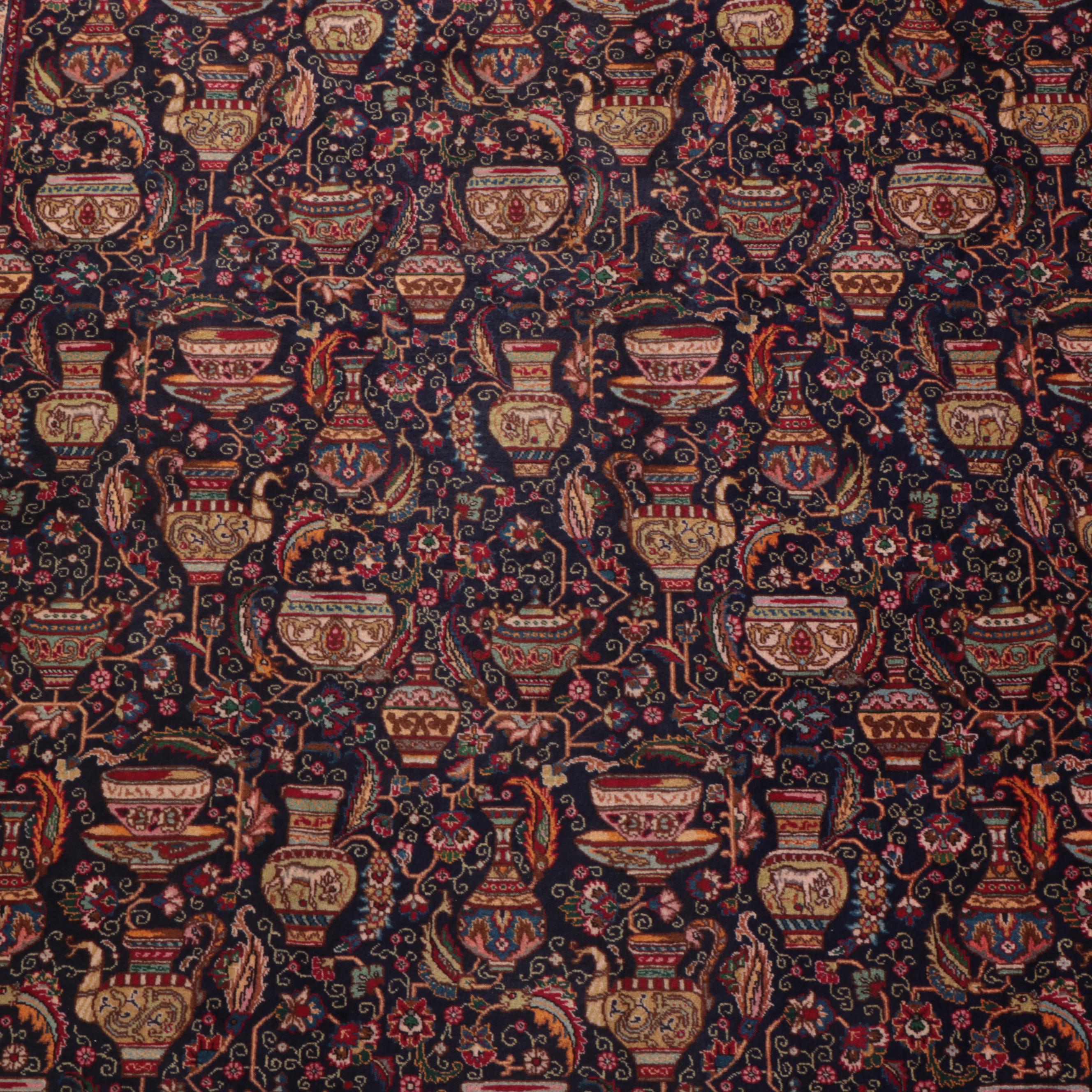 9'10 x 13'5 Hand-Knotted Indo-Persian Pictorial Area Rug