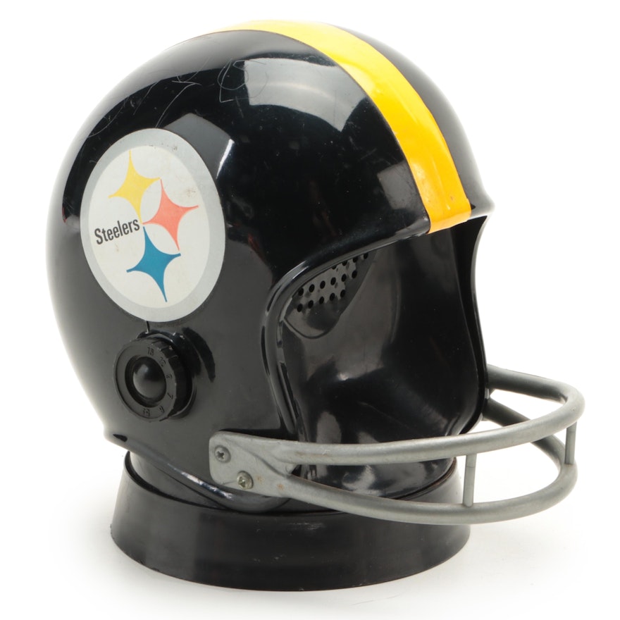 Pro Sports Marketing Pittsburgh Steelers Football Helmet Transistor Radio, 1973