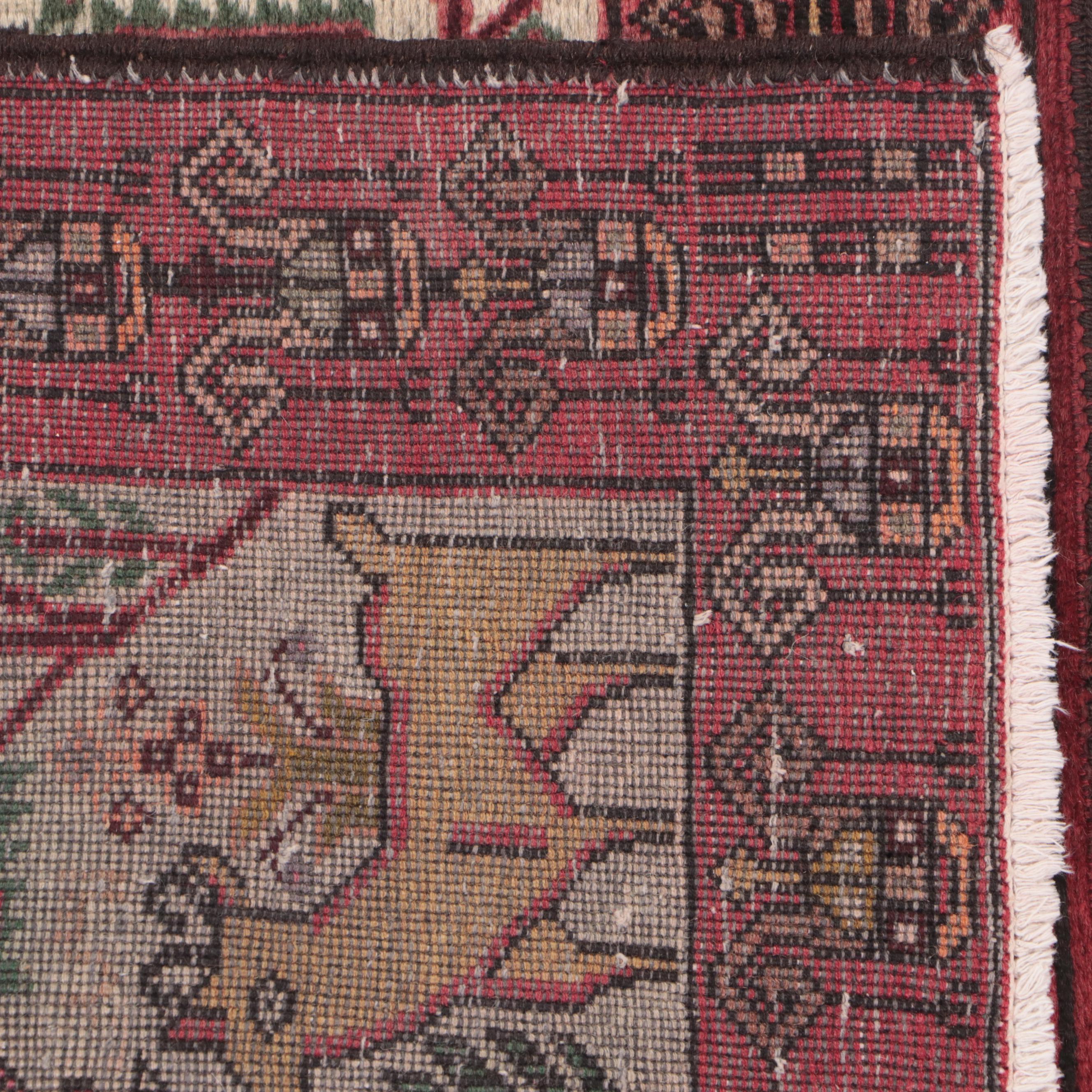 2' x 6'6 Hand-Knotted Persian Pictorial Carpet Runner