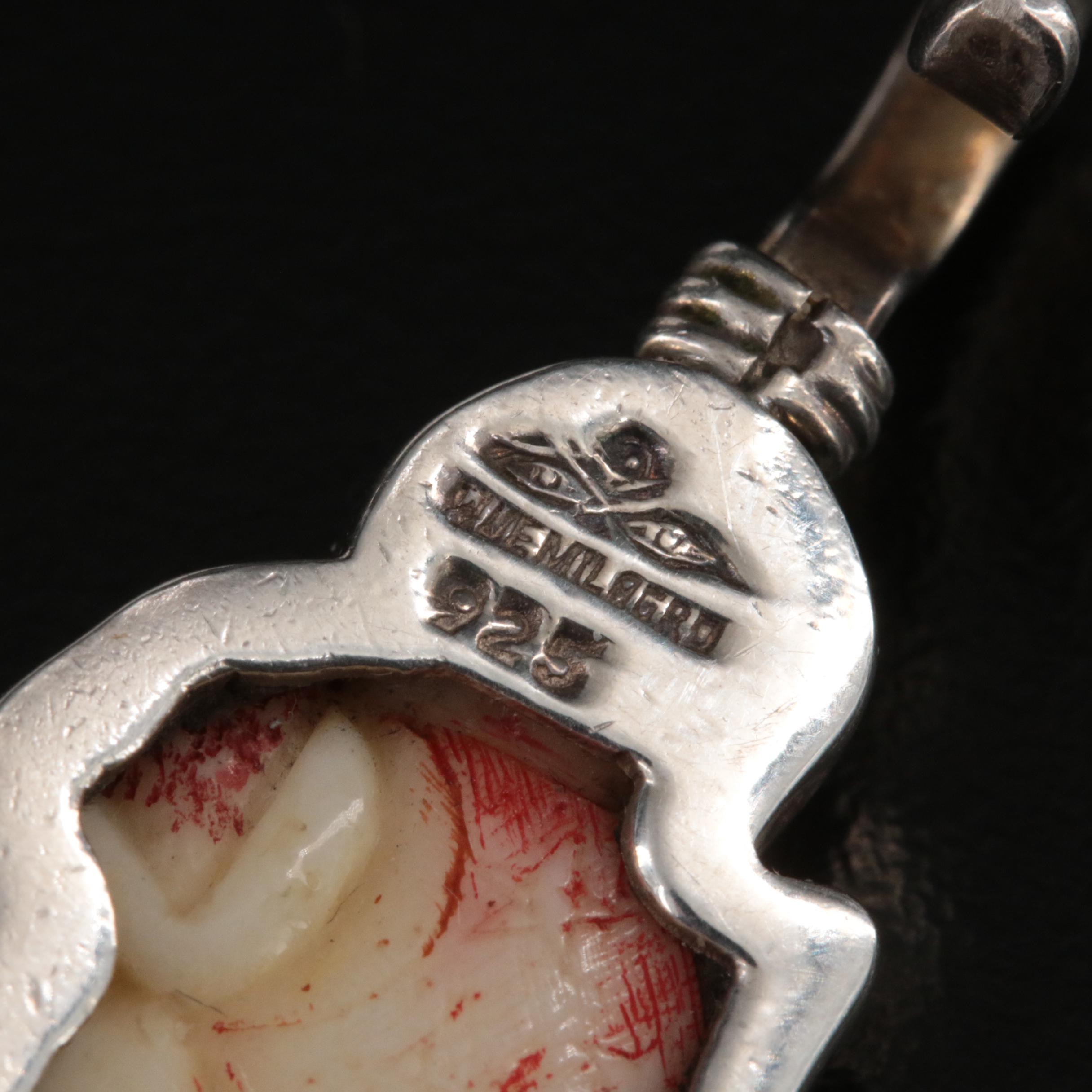 Coreen Cordova Que Milagro Sterling Bone Rooster, Turtle and Monkey Charms