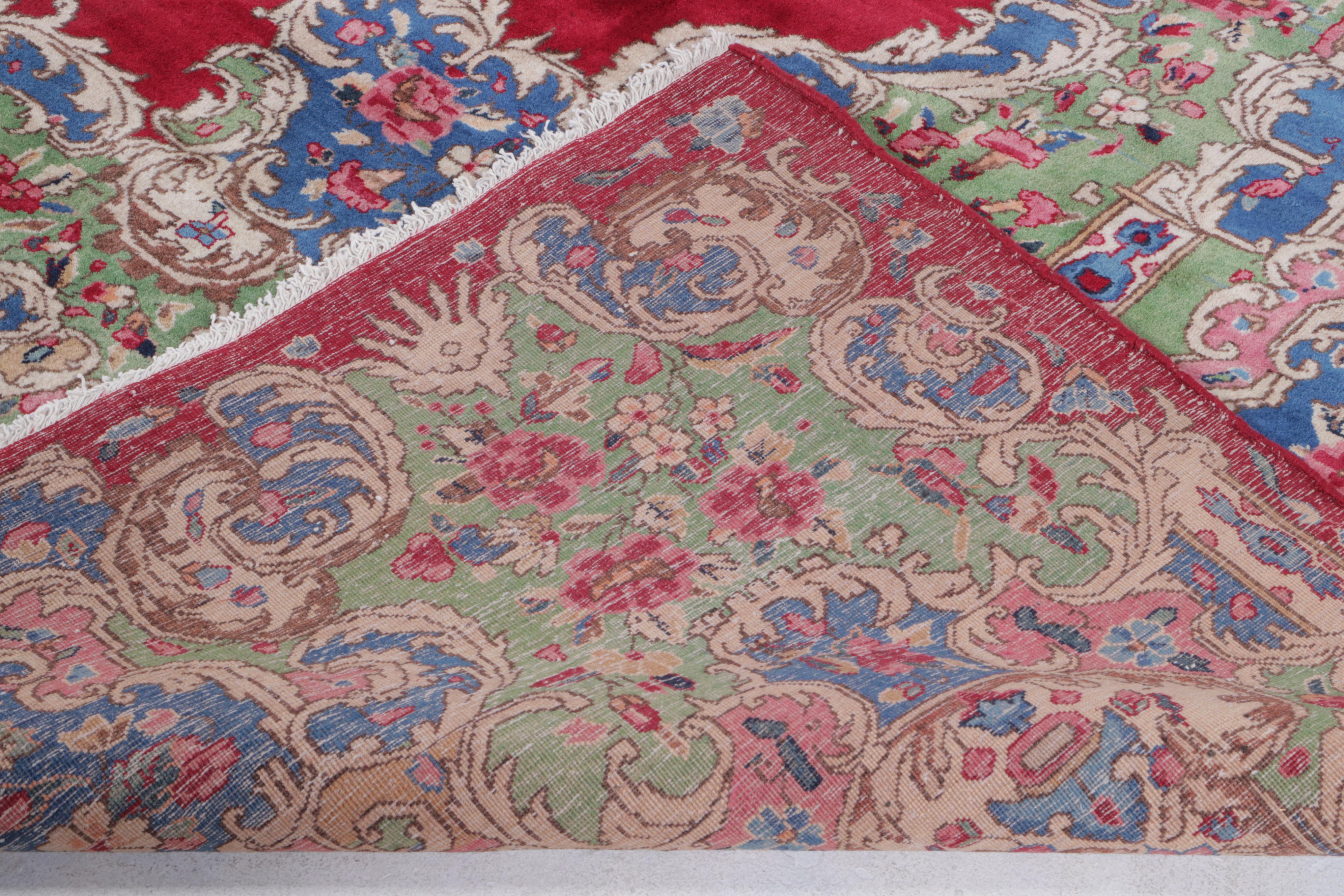 11'8 x 15'3 Hand-Knotted Indo-Persian American Sarouk Area Rug