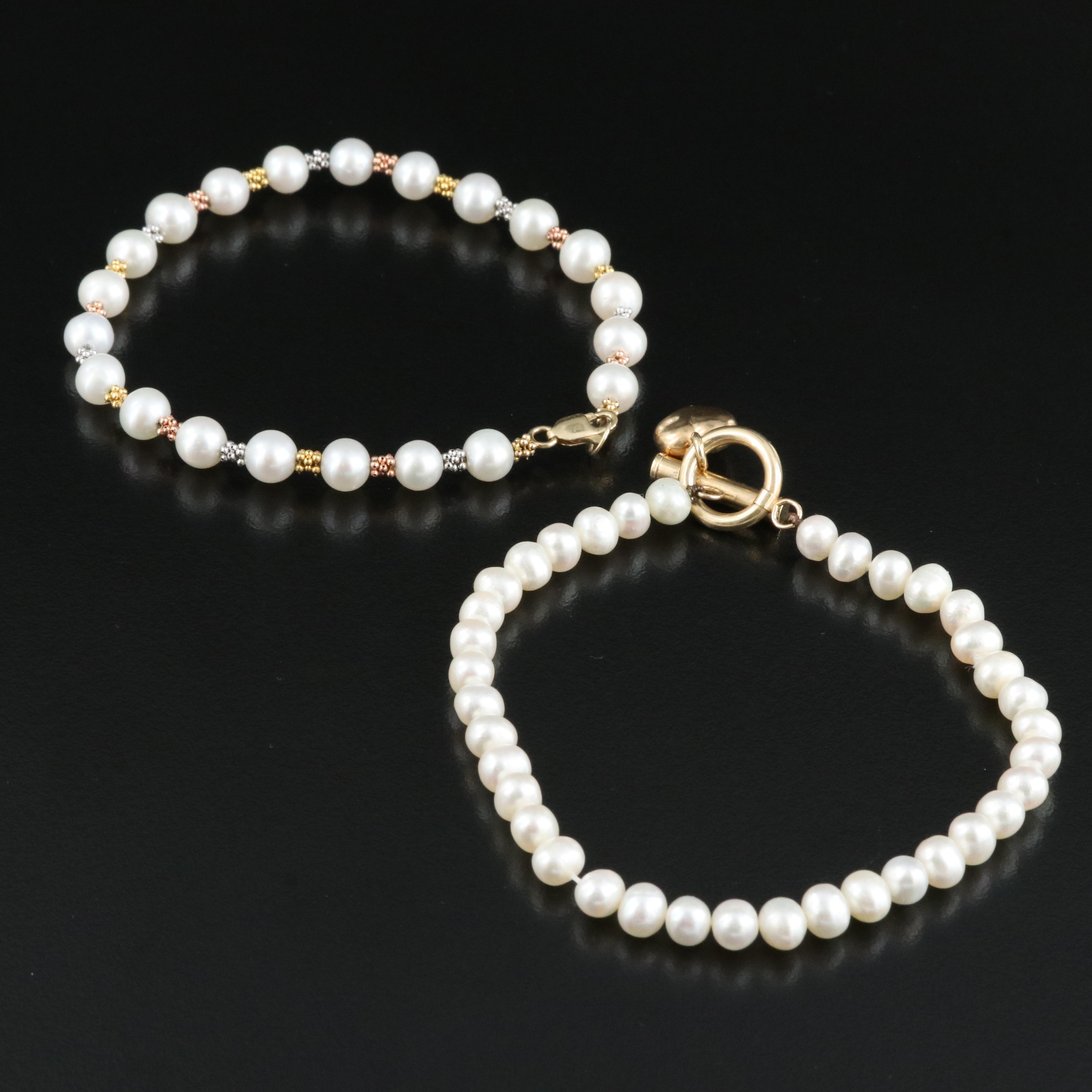 14K Pearl Bracelets