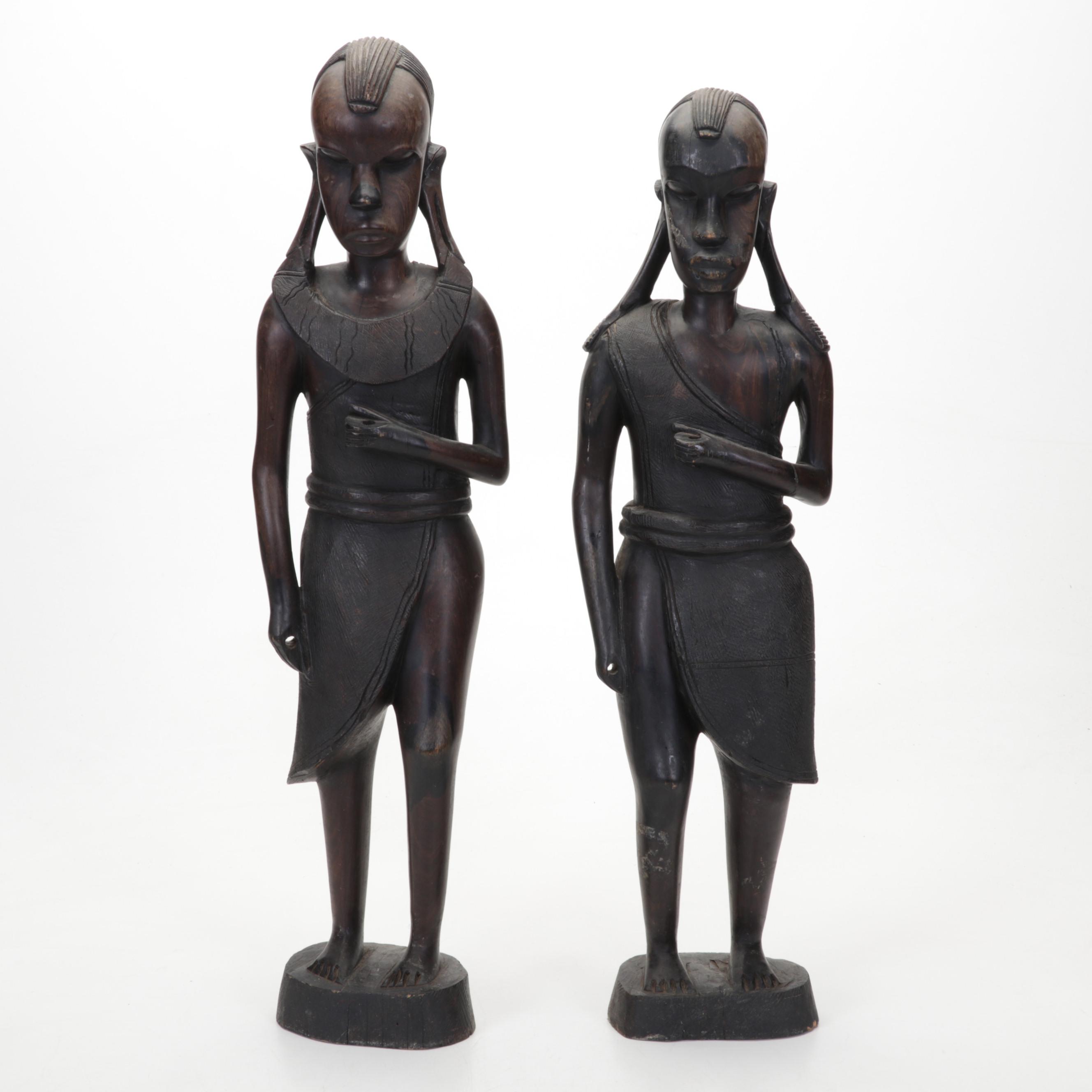 Carved Wood East African Sculptures and Figurines