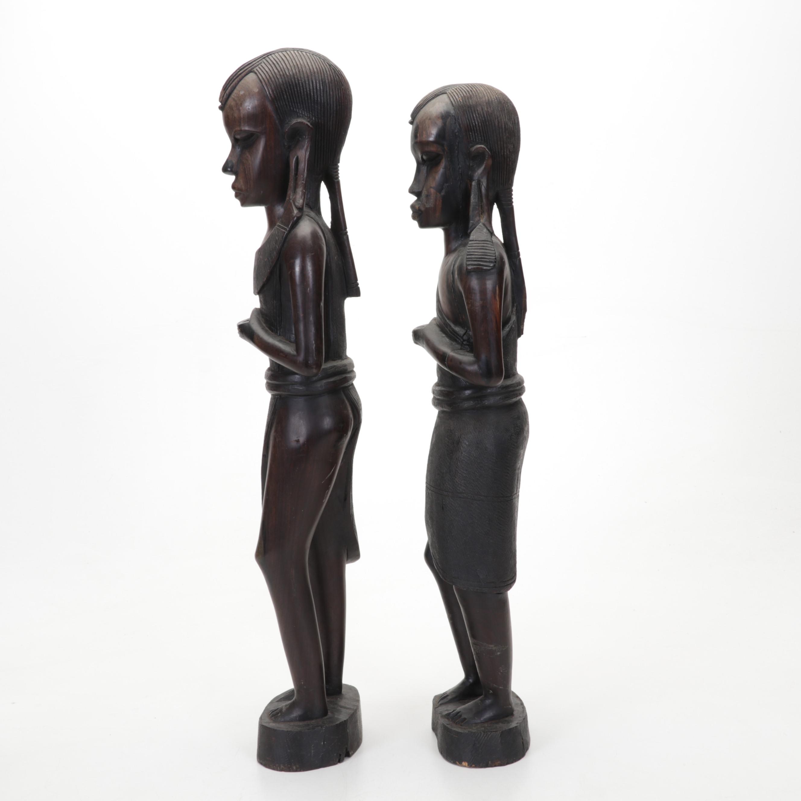Carved Wood East African Sculptures and Figurines