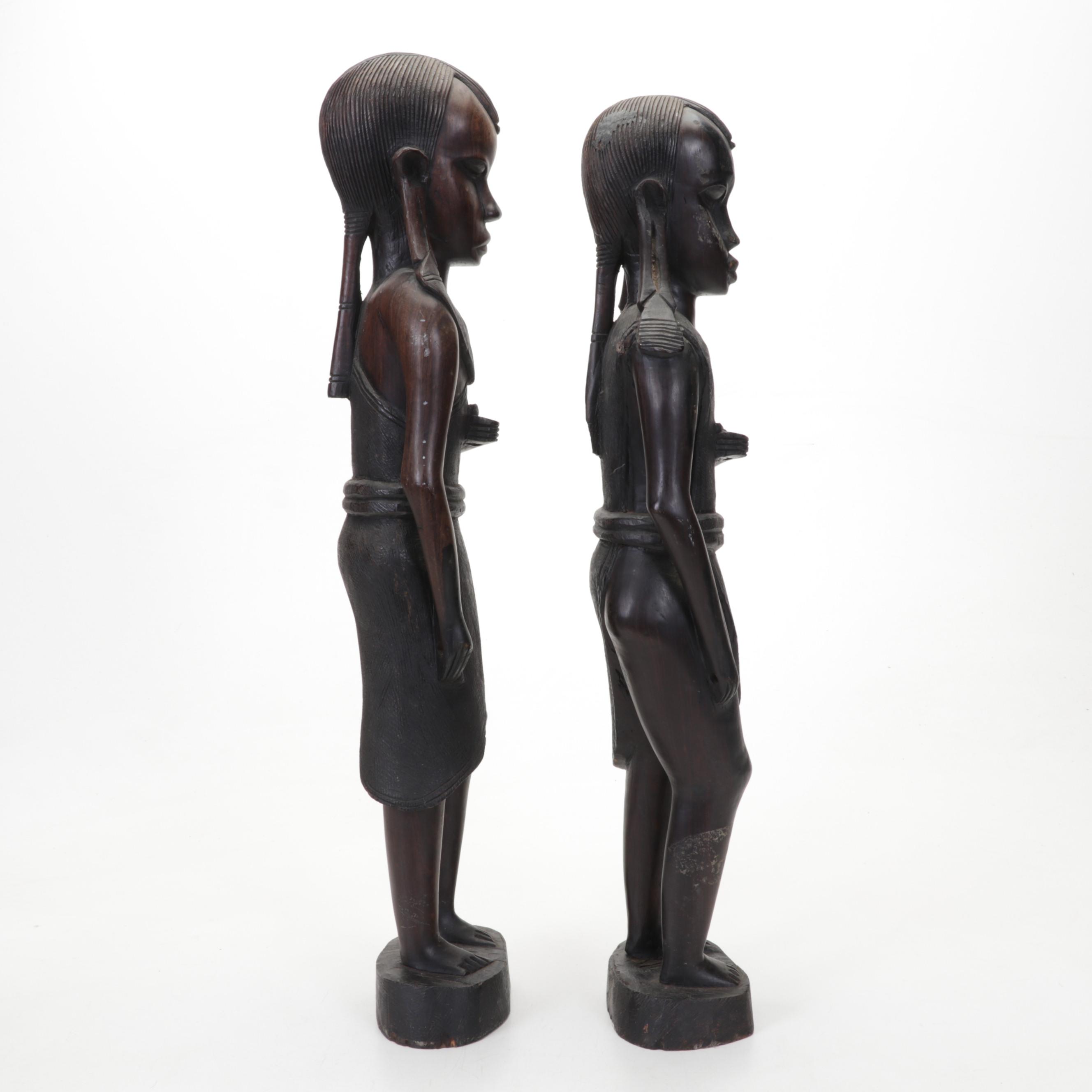 Carved Wood East African Sculptures and Figurines