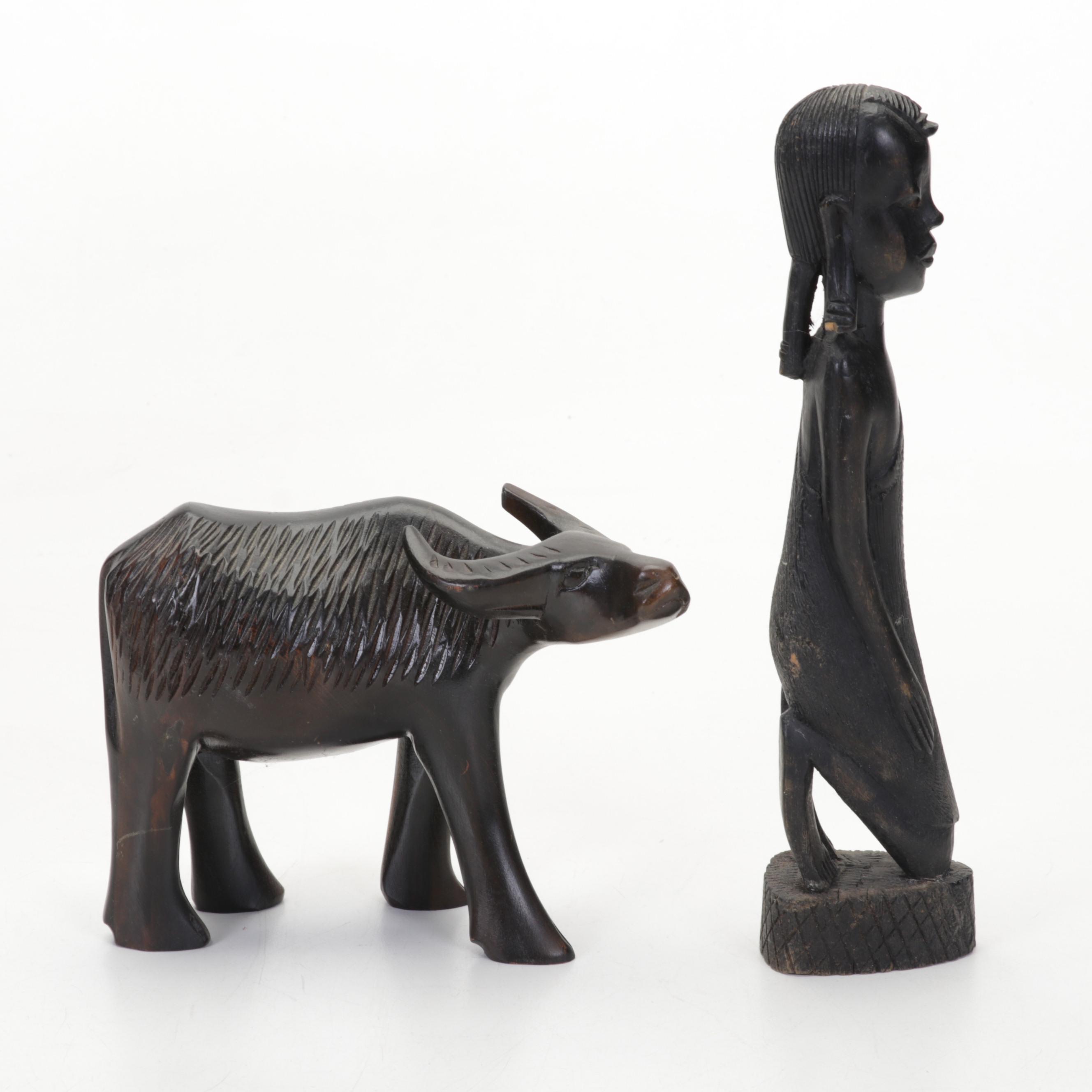 Carved Wood East African Sculptures and Figurines