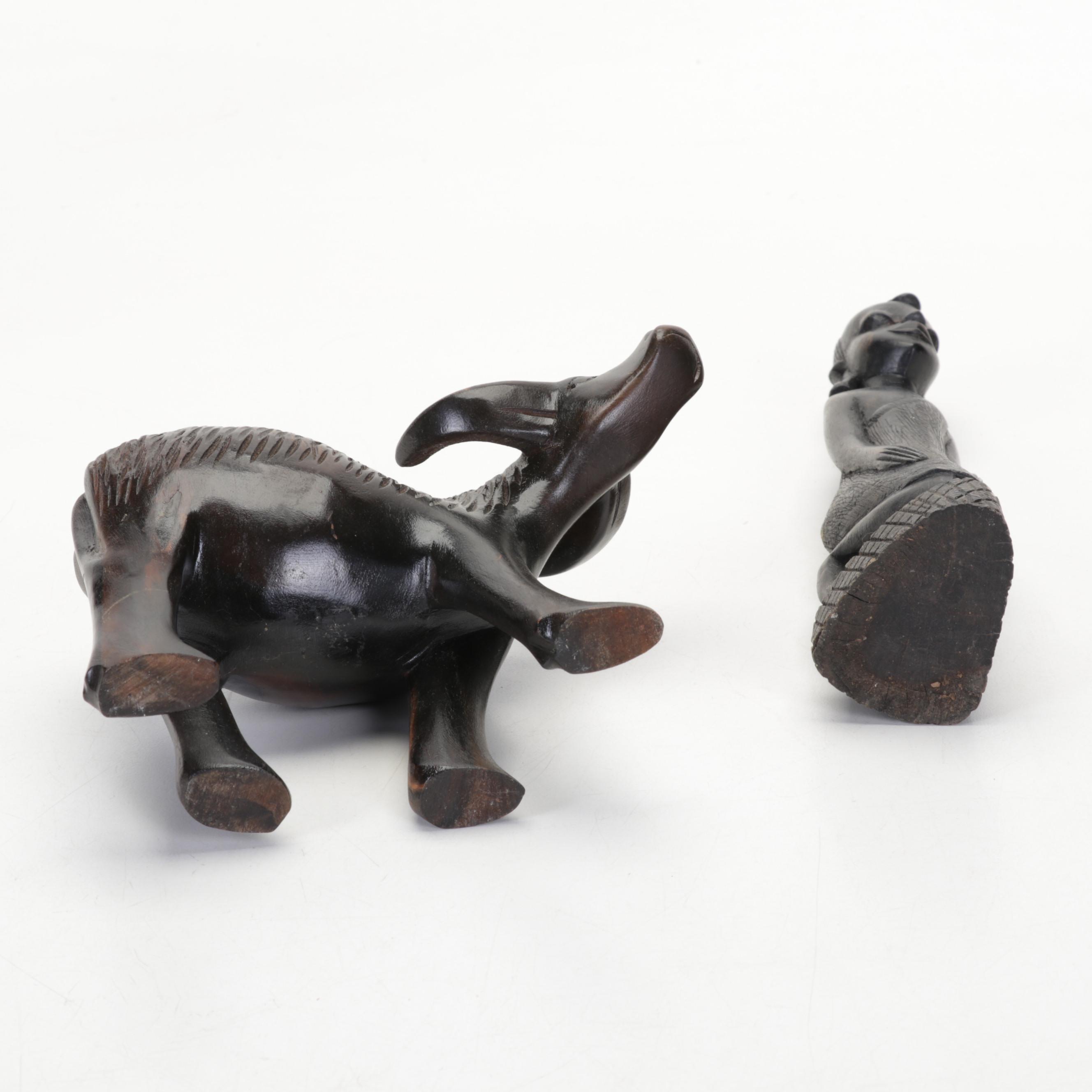 Carved Wood East African Sculptures and Figurines