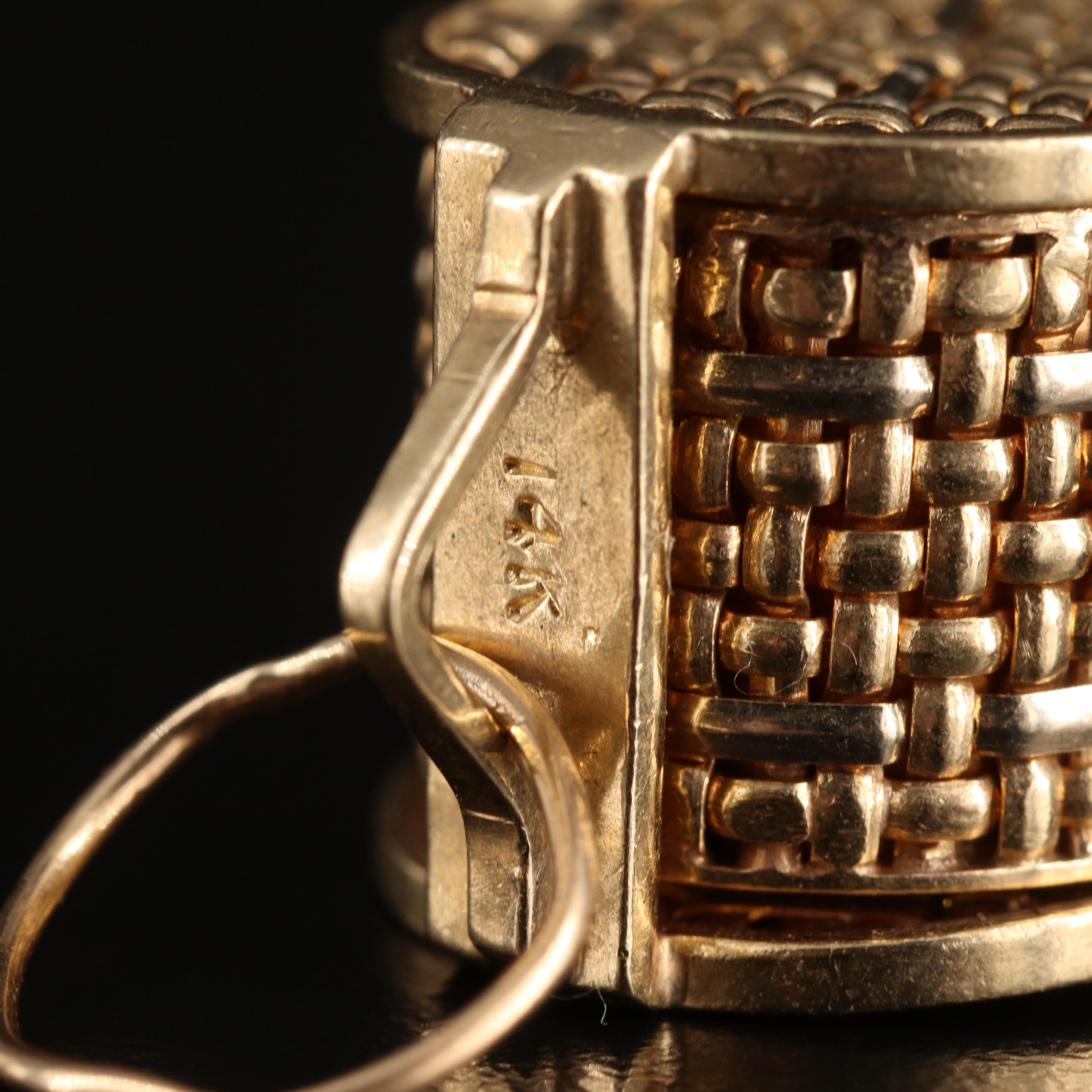 14K Jewelers Loupe with Basket Weave Pattern